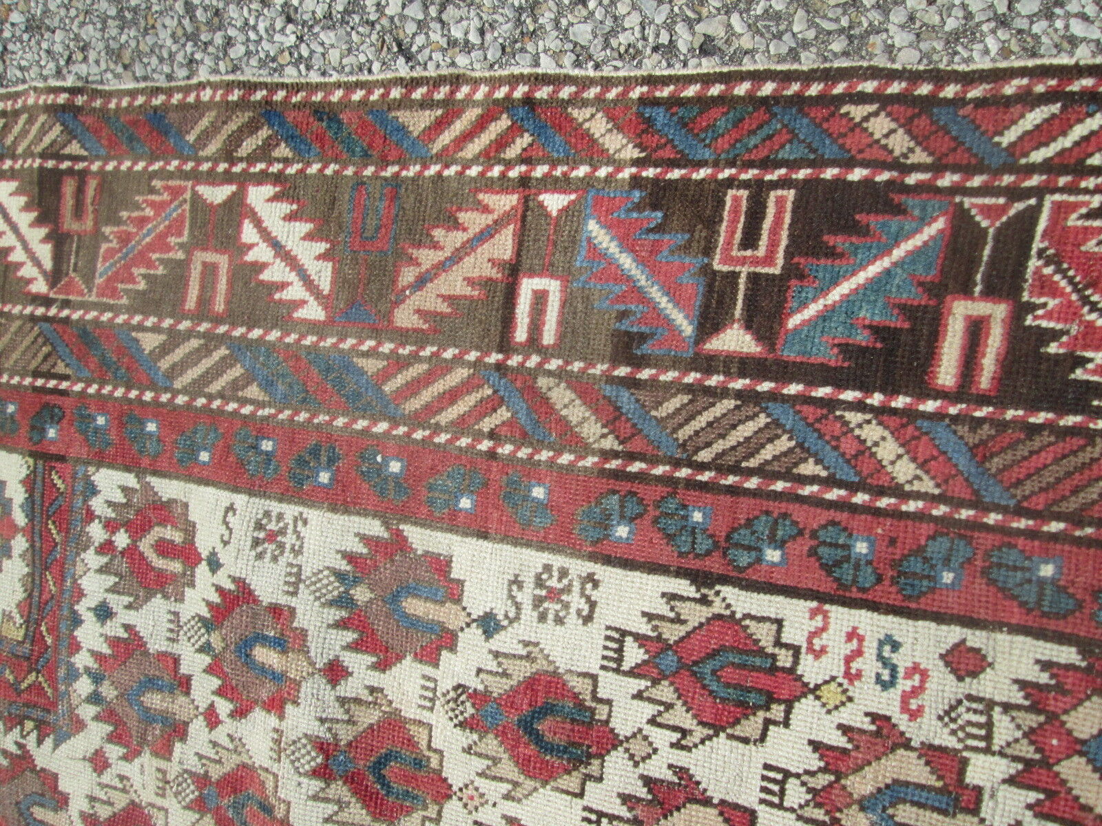 Caucasian Shirvan Prayer Rug, Ivory Field, 1800s