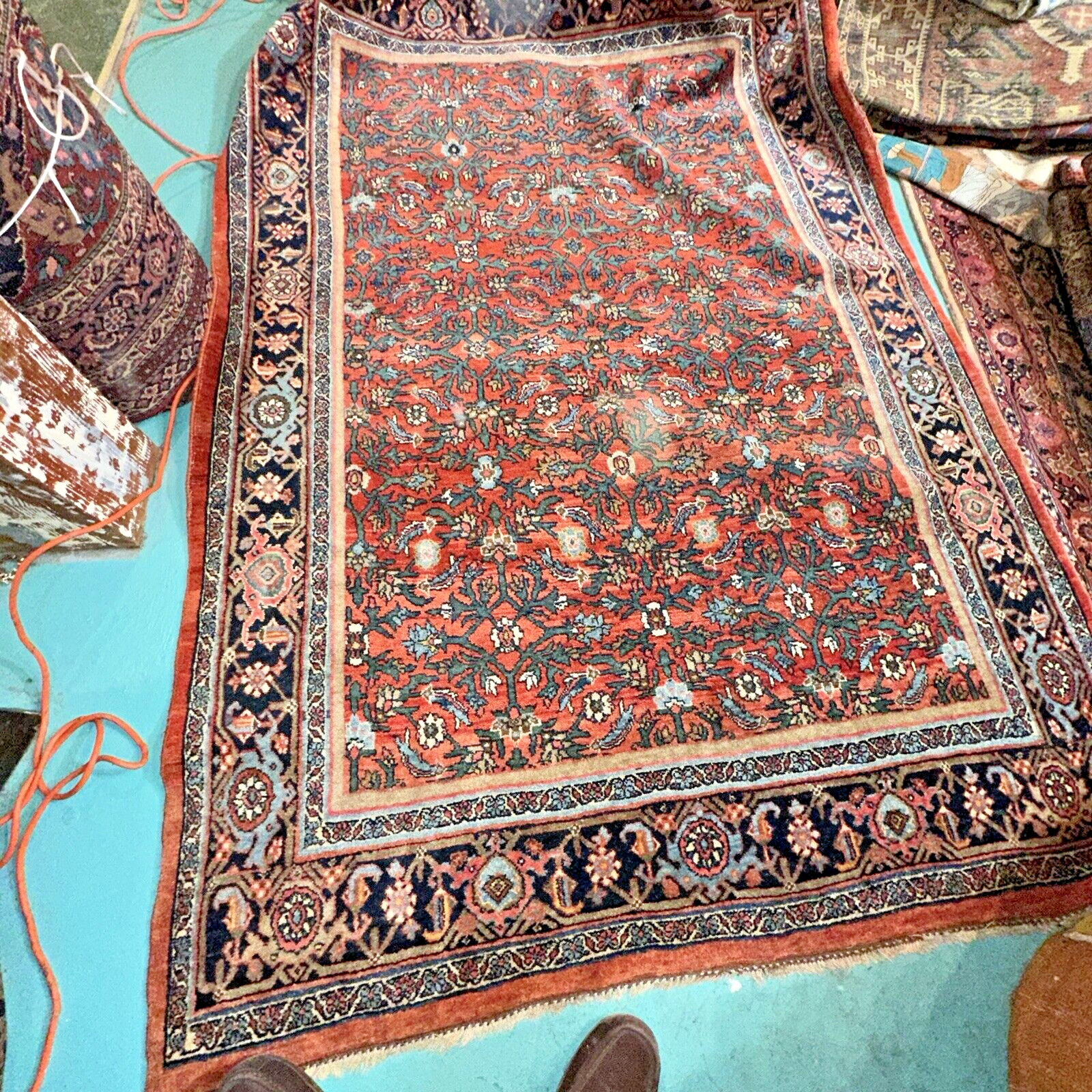 19th Century Antique Bidjar Kurdish Art Rug 5x8