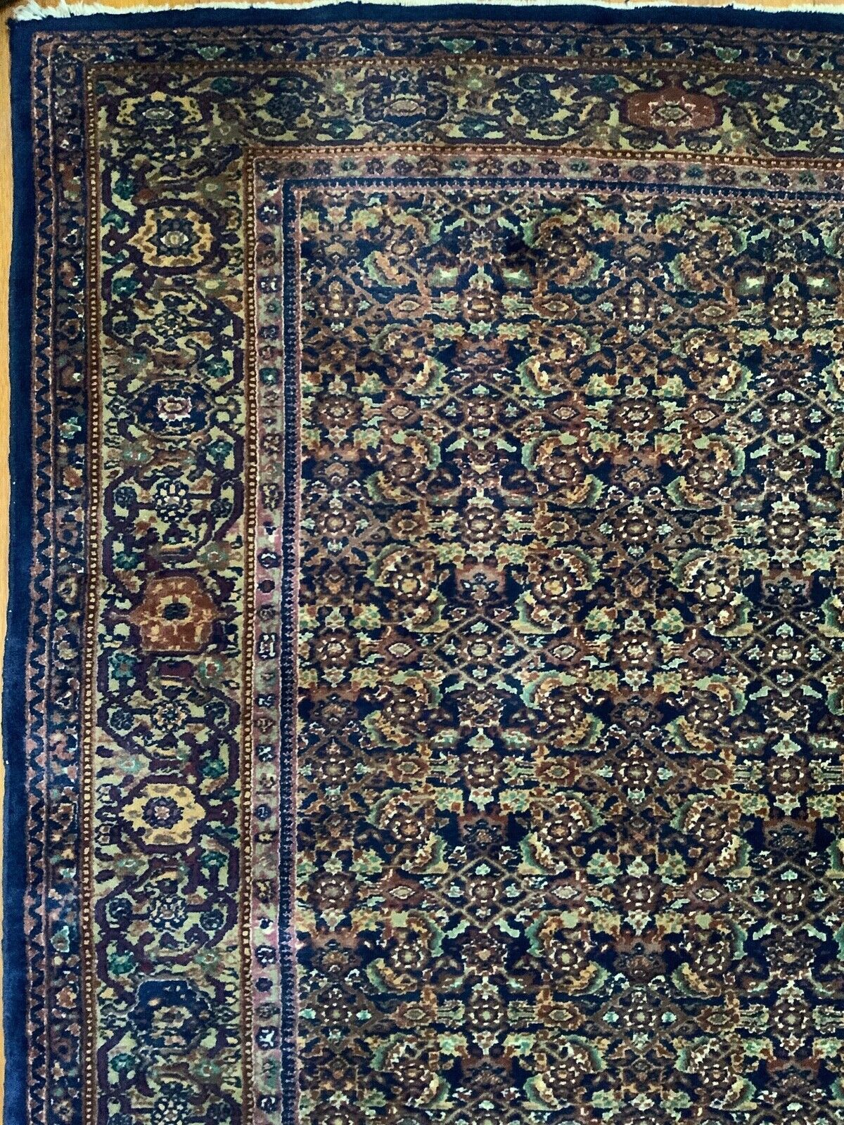 Antique Feraghan Wool Oriental Carpet, 6 x 9.3 ft