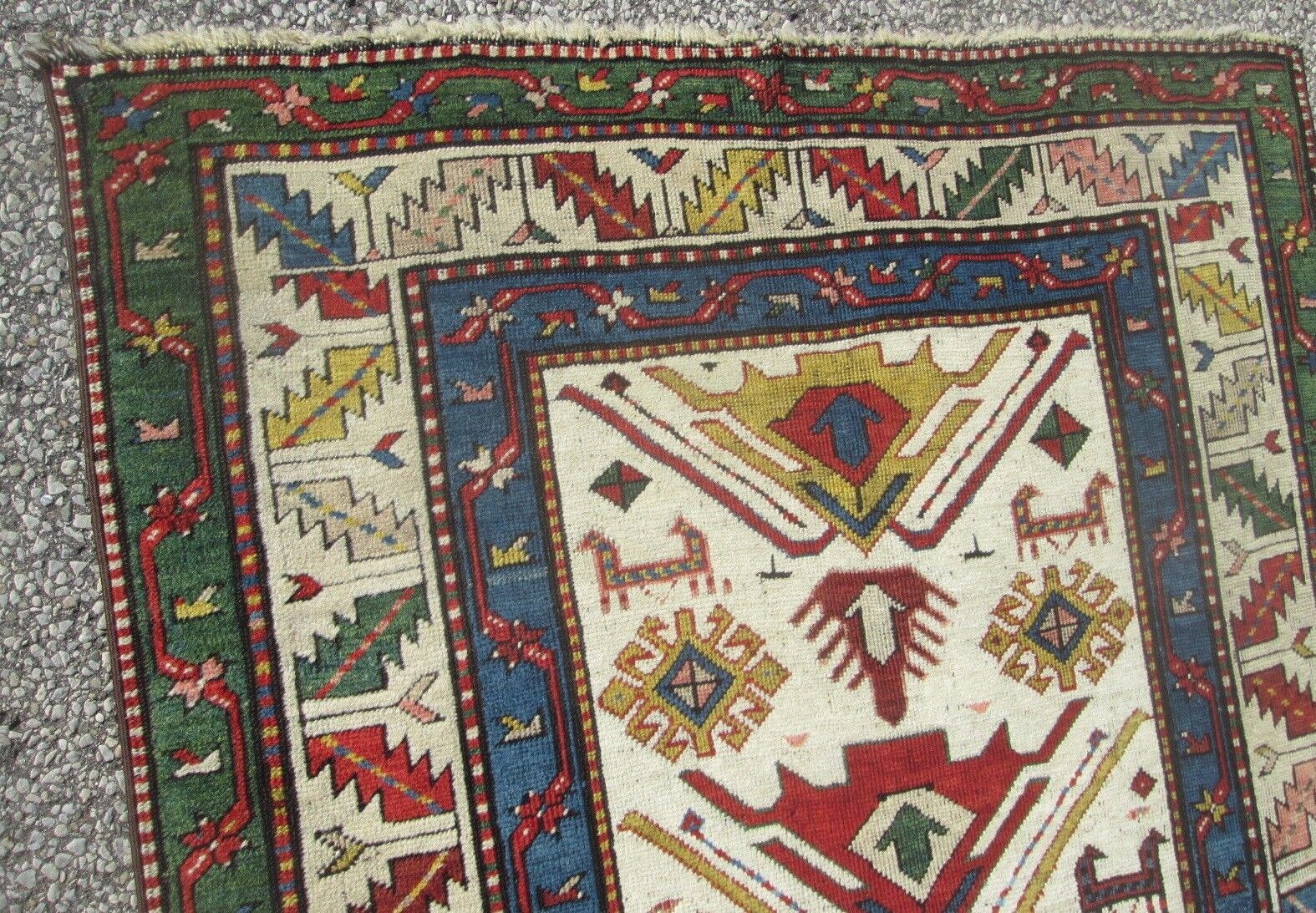 Rare Antique Shirvan Bidjov Caucasian Rug