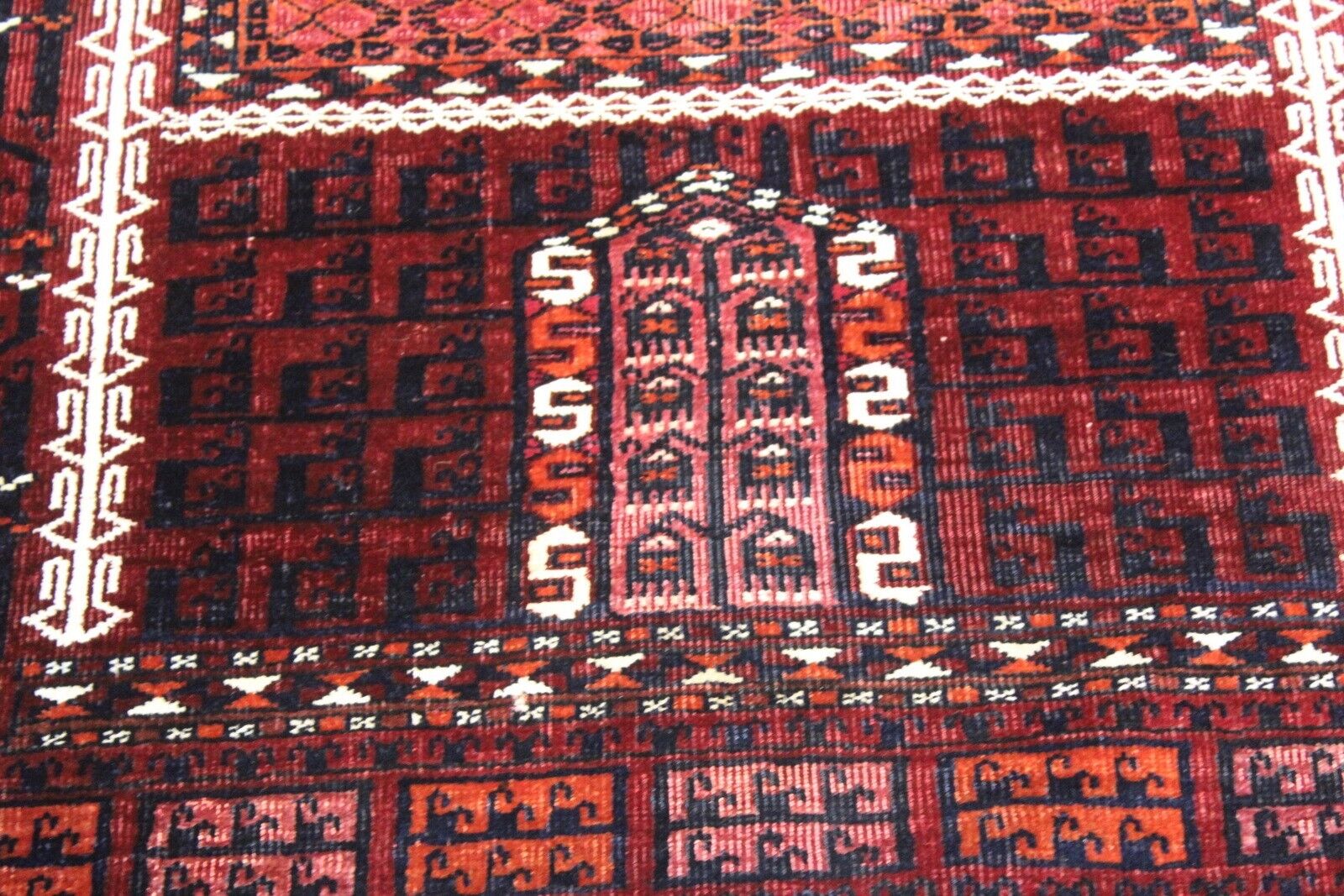 Antique Tekke Turkmen Tribal Rug 5x6 FT