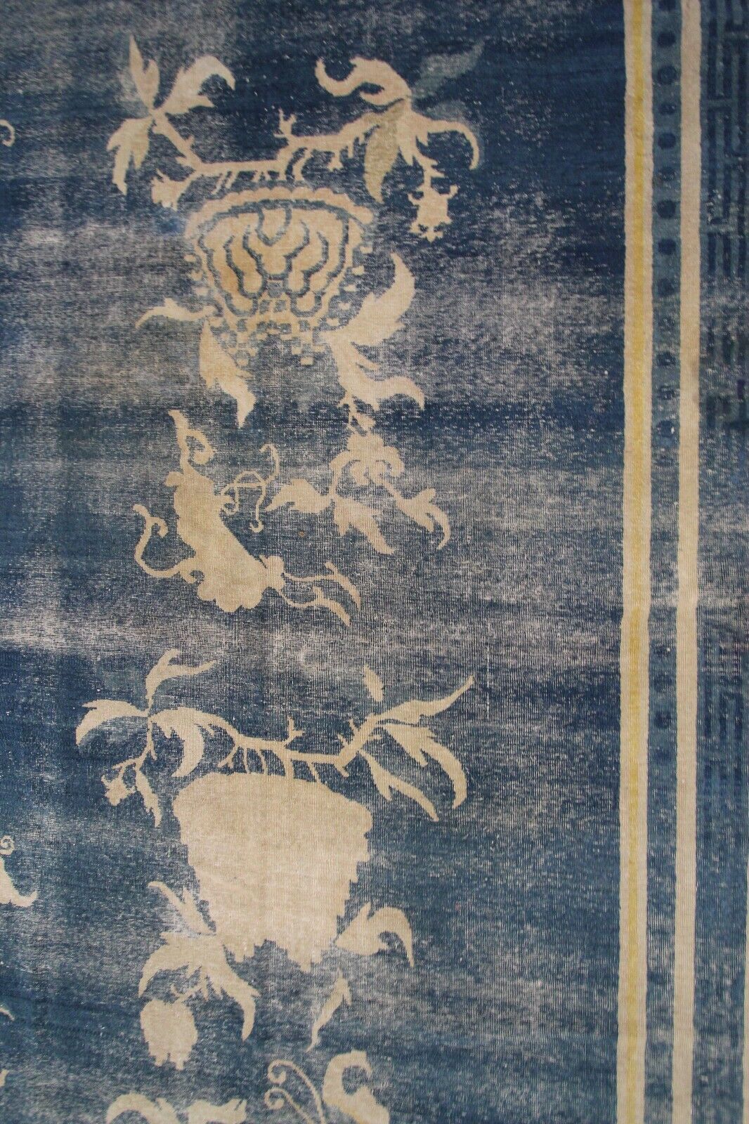 Antique Mid-1800s Large Chinese Palace Rug 13x18