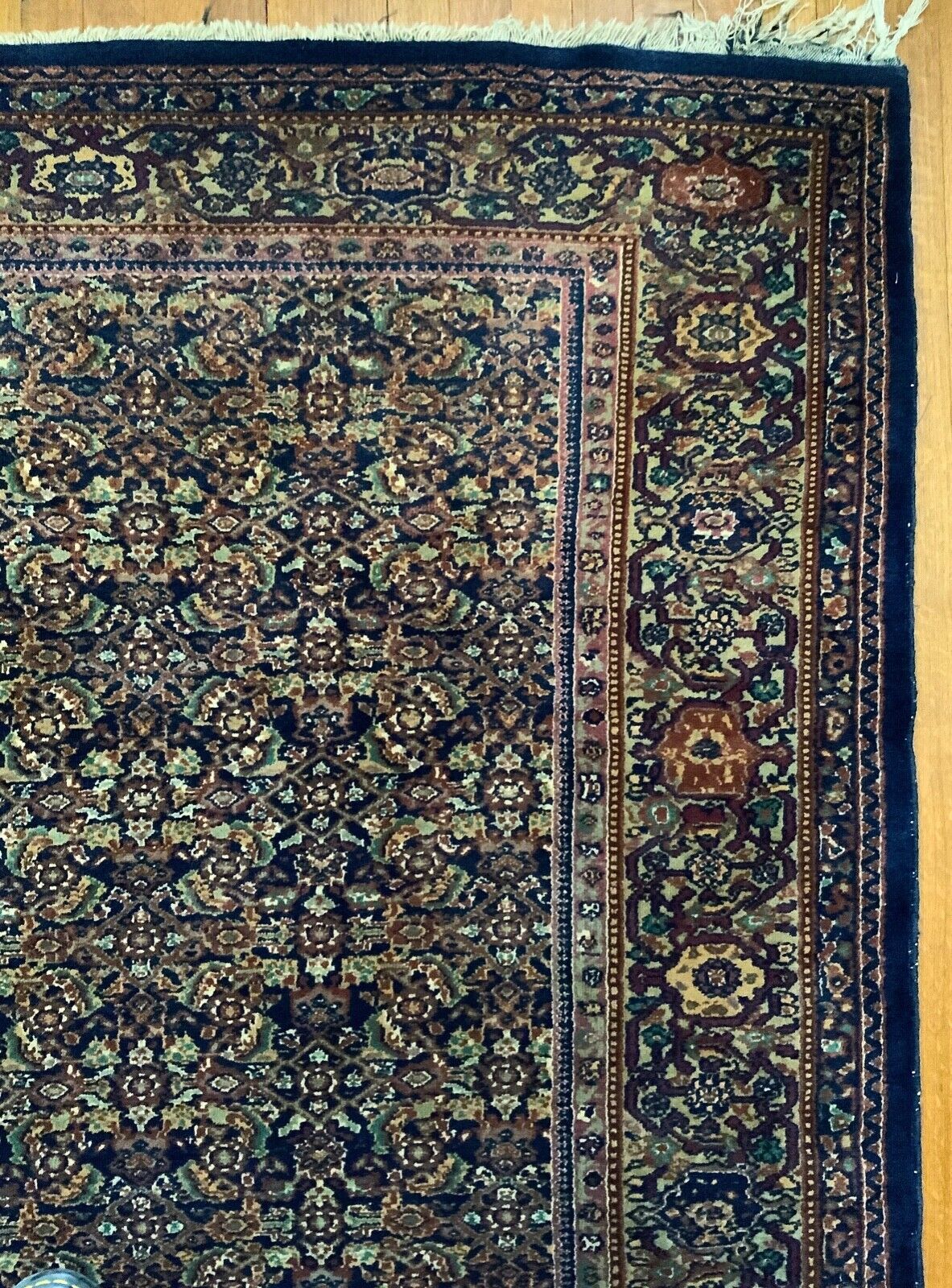 Antique Feraghan Wool Oriental Carpet, 6 x 9.3 ft