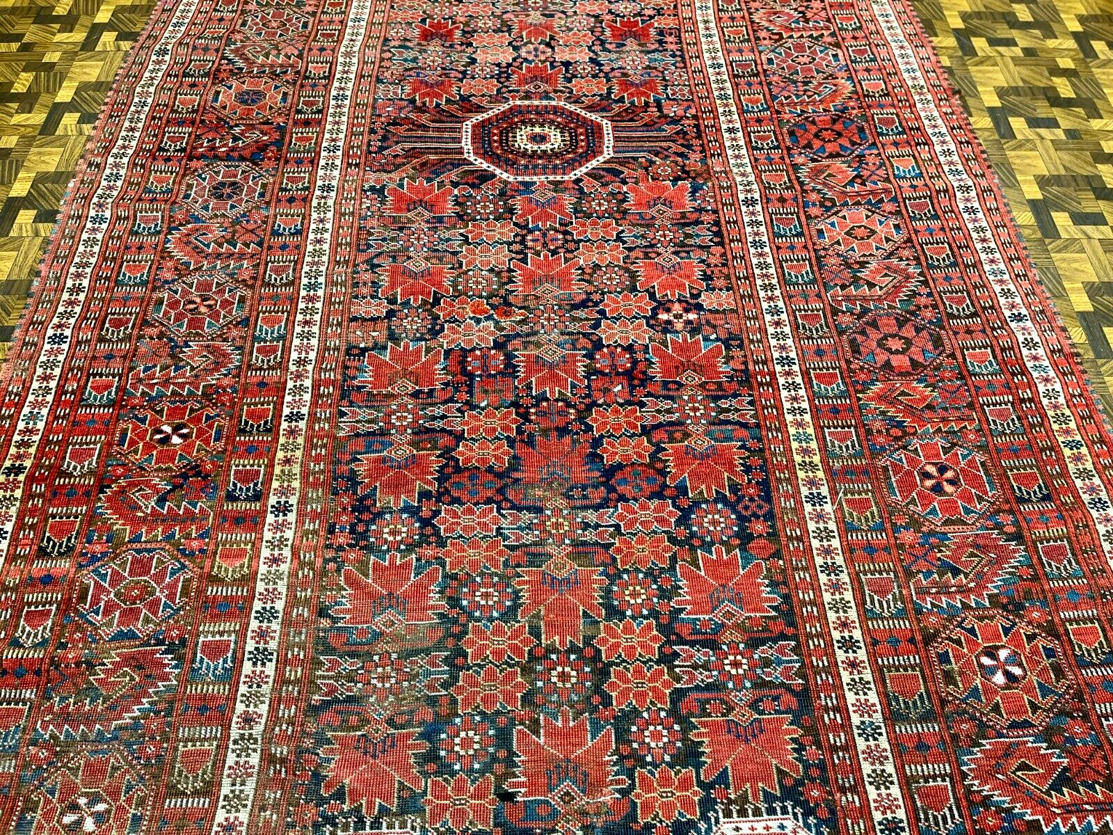 Rare Antique Turkoman Choder Ersari Large Rug