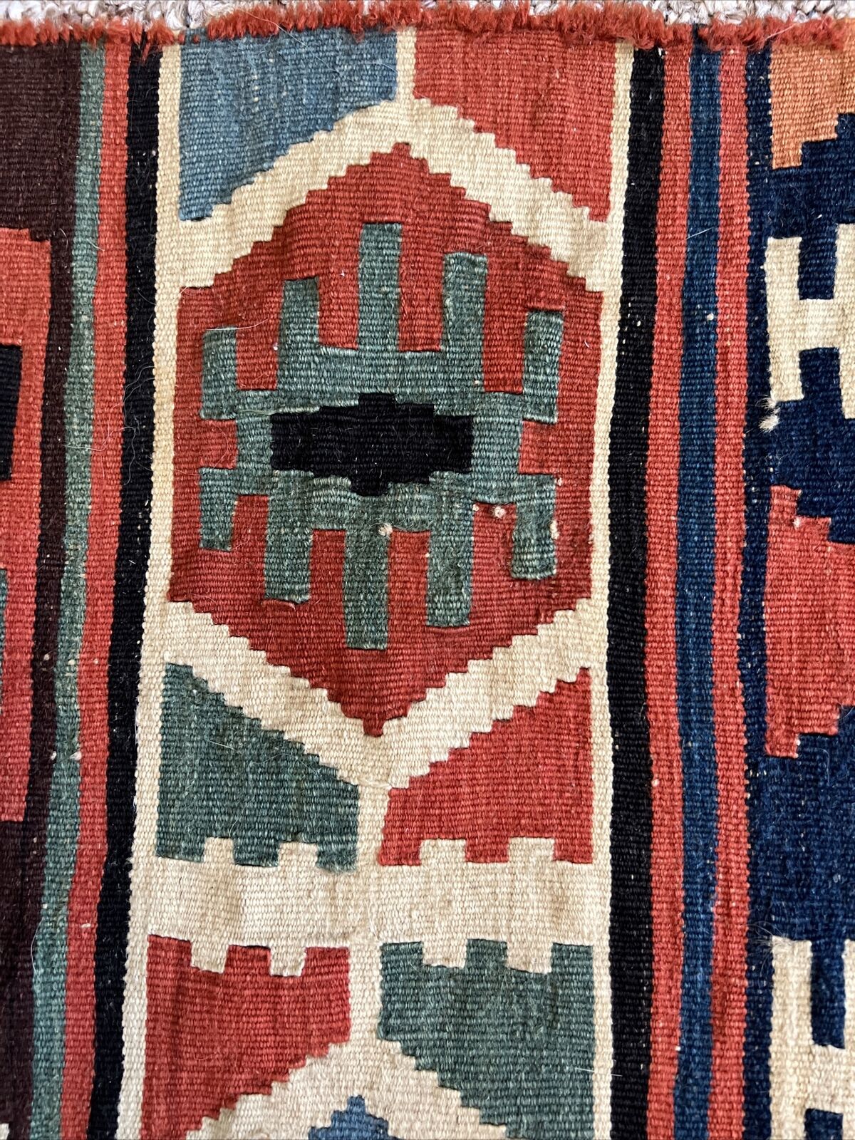 Handwoven Antique Kilim Rug - 132" x 30