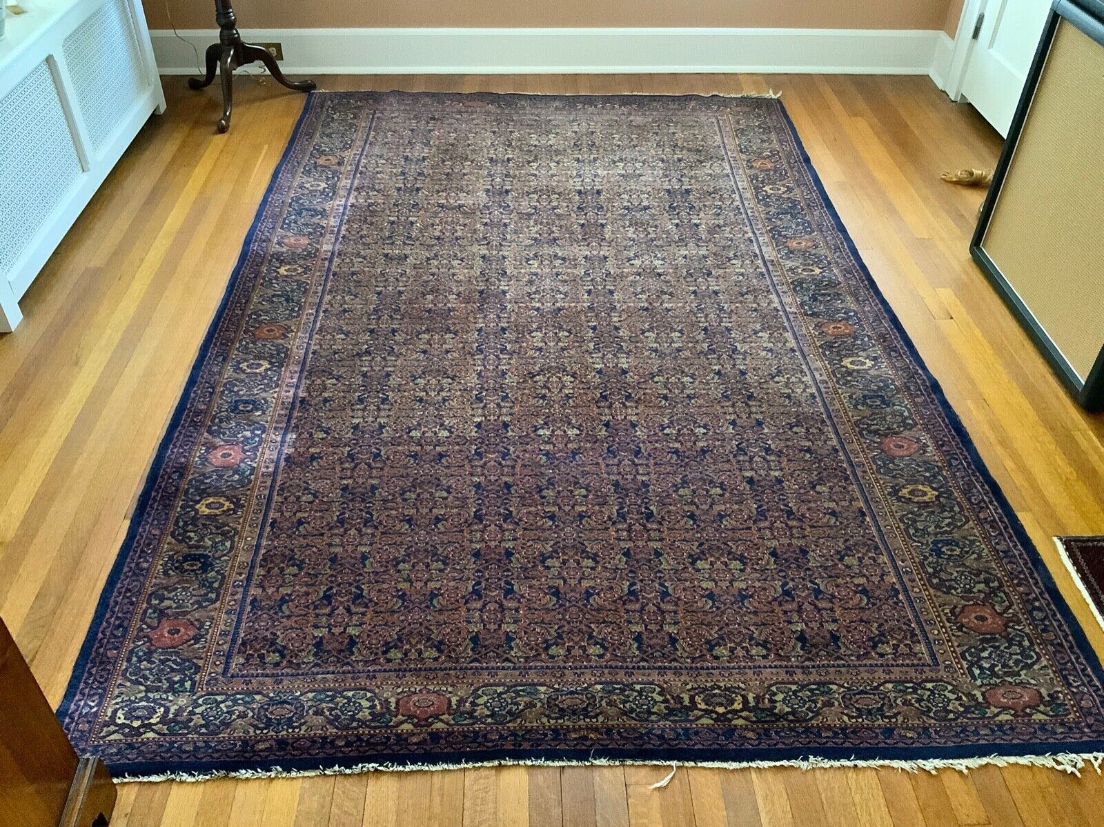 Antique Feraghan Wool Oriental Carpet, 6 x 9.3 ft