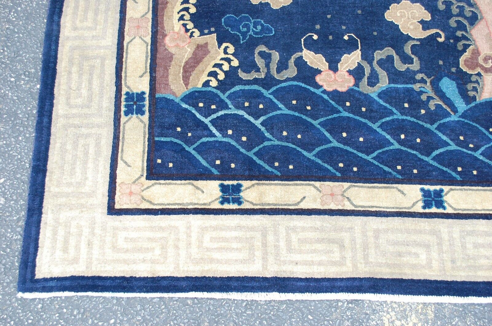 Early 1900s Chinese Dragon Qing Dynasty Rug 8.9x11.5