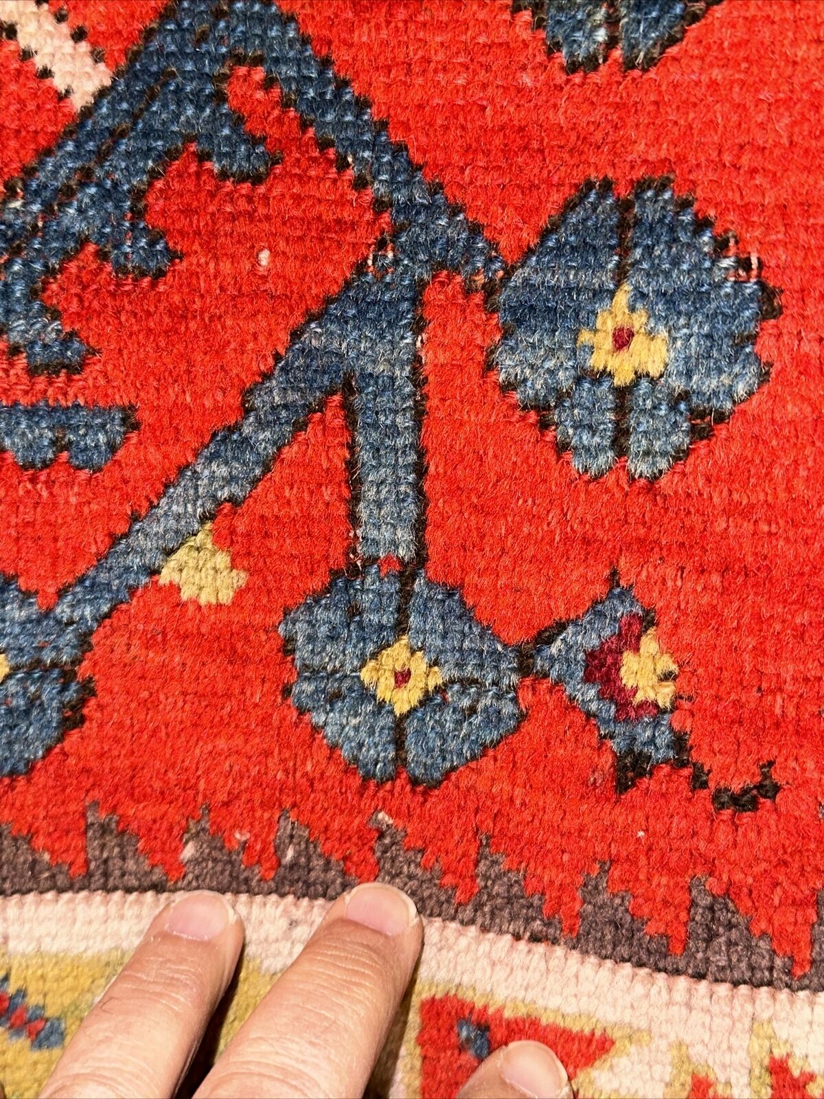 Rare Antique Melas Turkish Village Rug 4x6