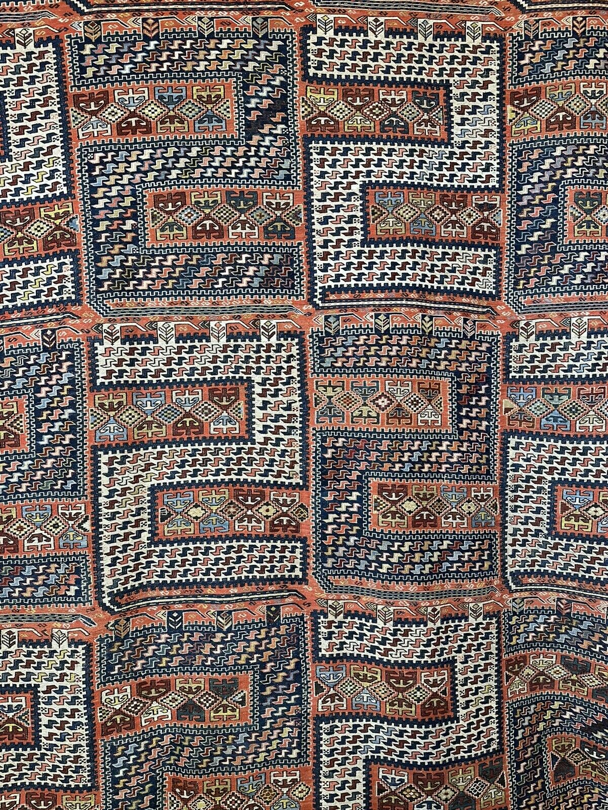 19th Century Caucasian Silleh Soumac Rug - Rare Dragon