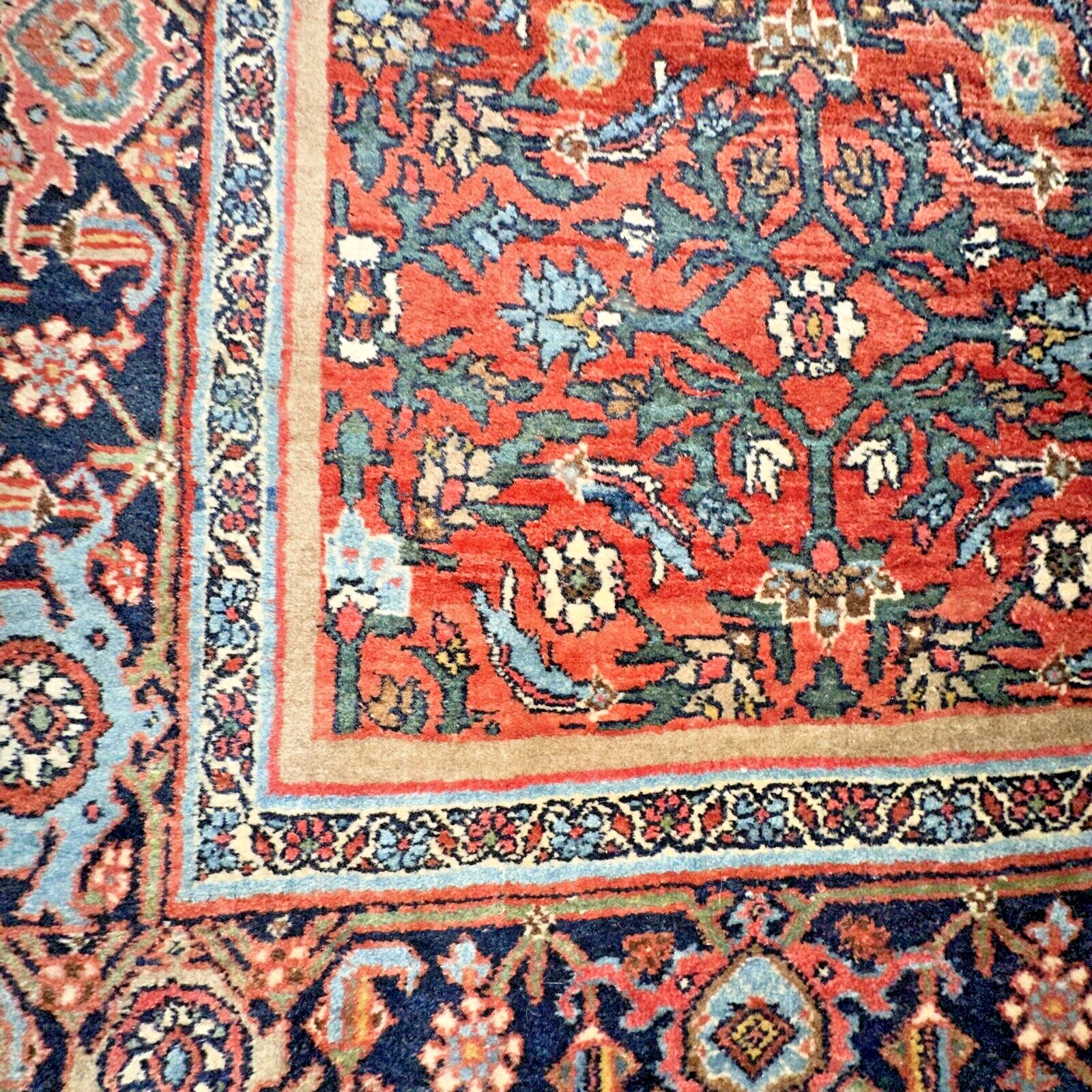 19th Century Antique Bidjar Kurdish Art Rug 5x8