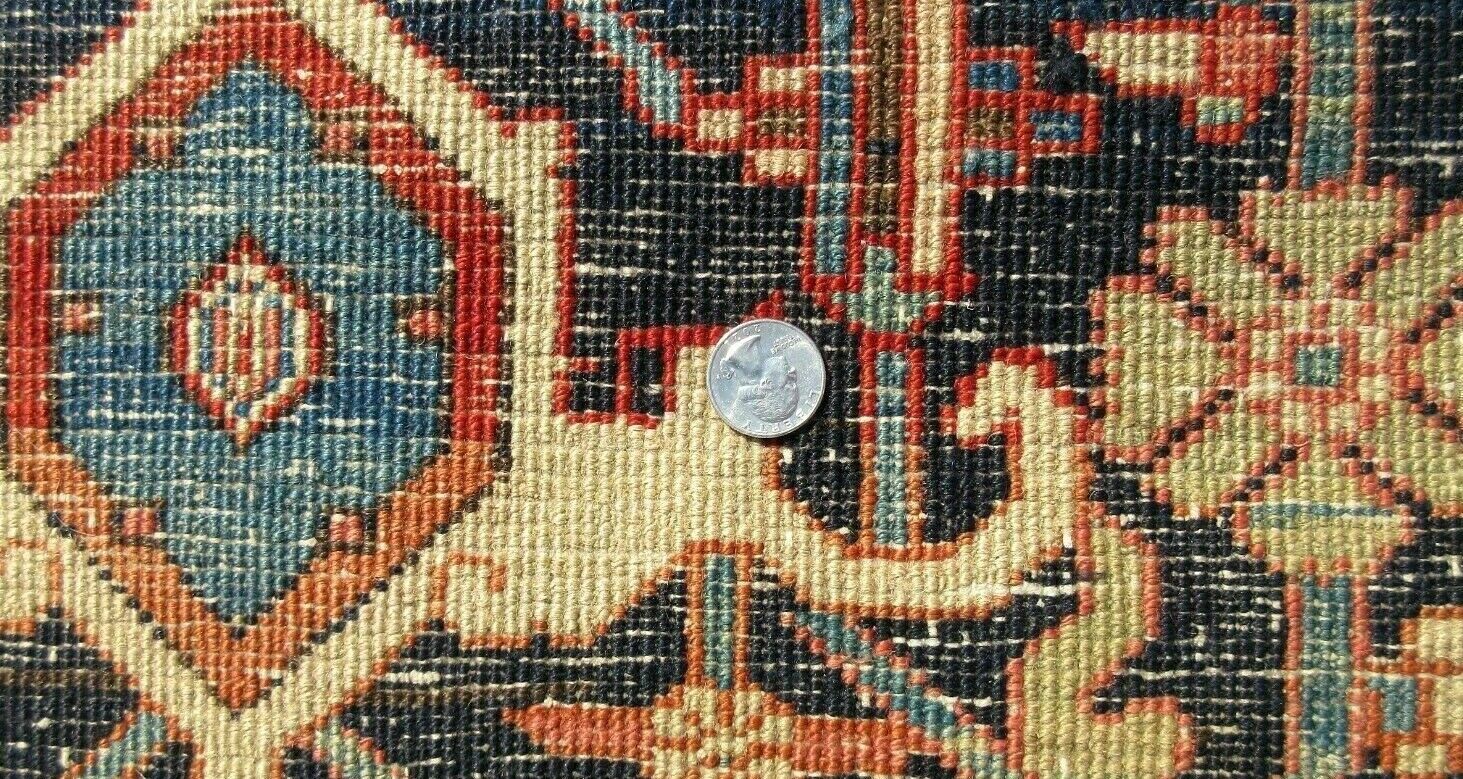 Rare 11x15 Antique Serapi Oriental Carpet