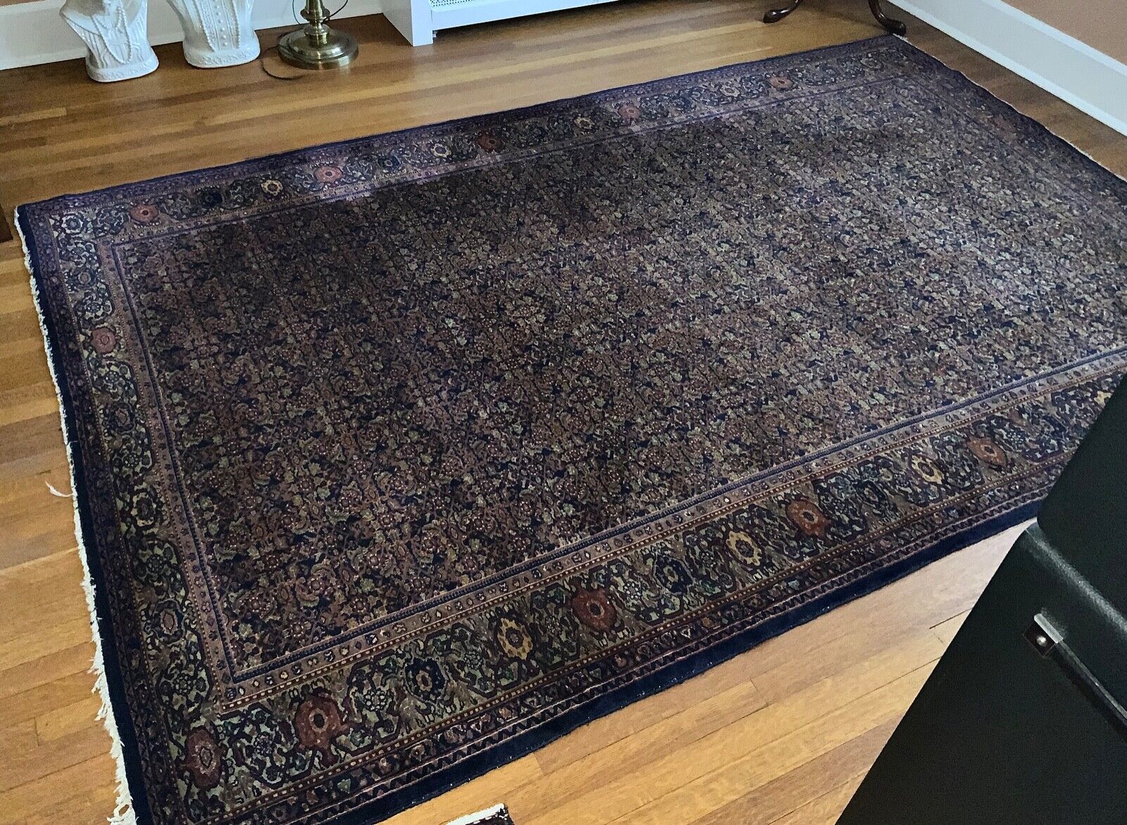 Antique Feraghan Wool Oriental Carpet, 6 x 9.3 ft