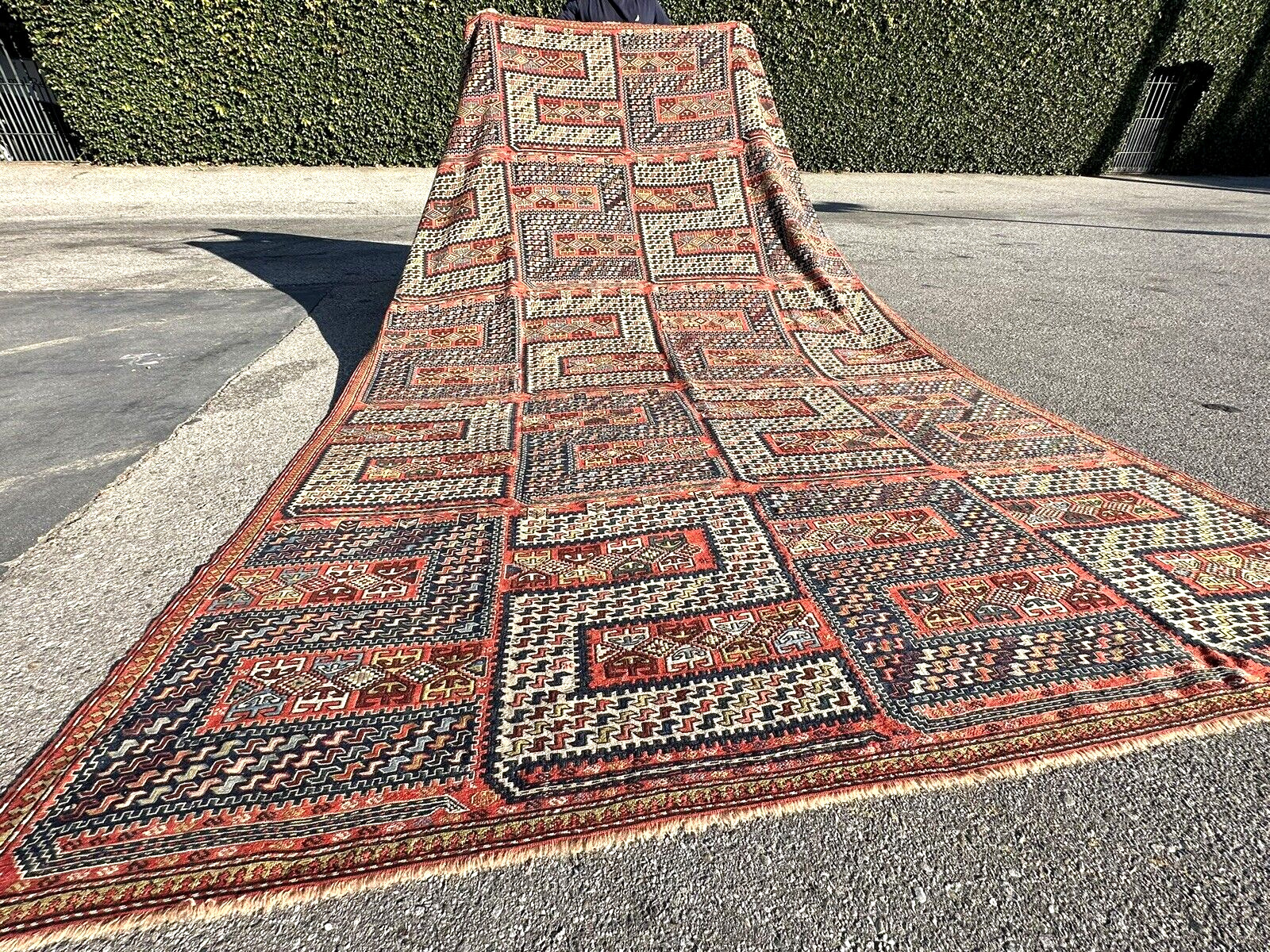 19th Century Caucasian Silleh Soumac Rug - Rare Dragon