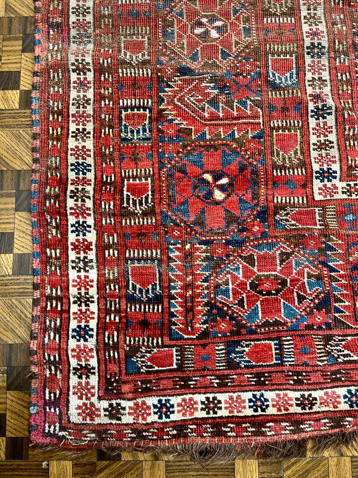 Rare Antique Turkoman Choder Ersari Large Rug