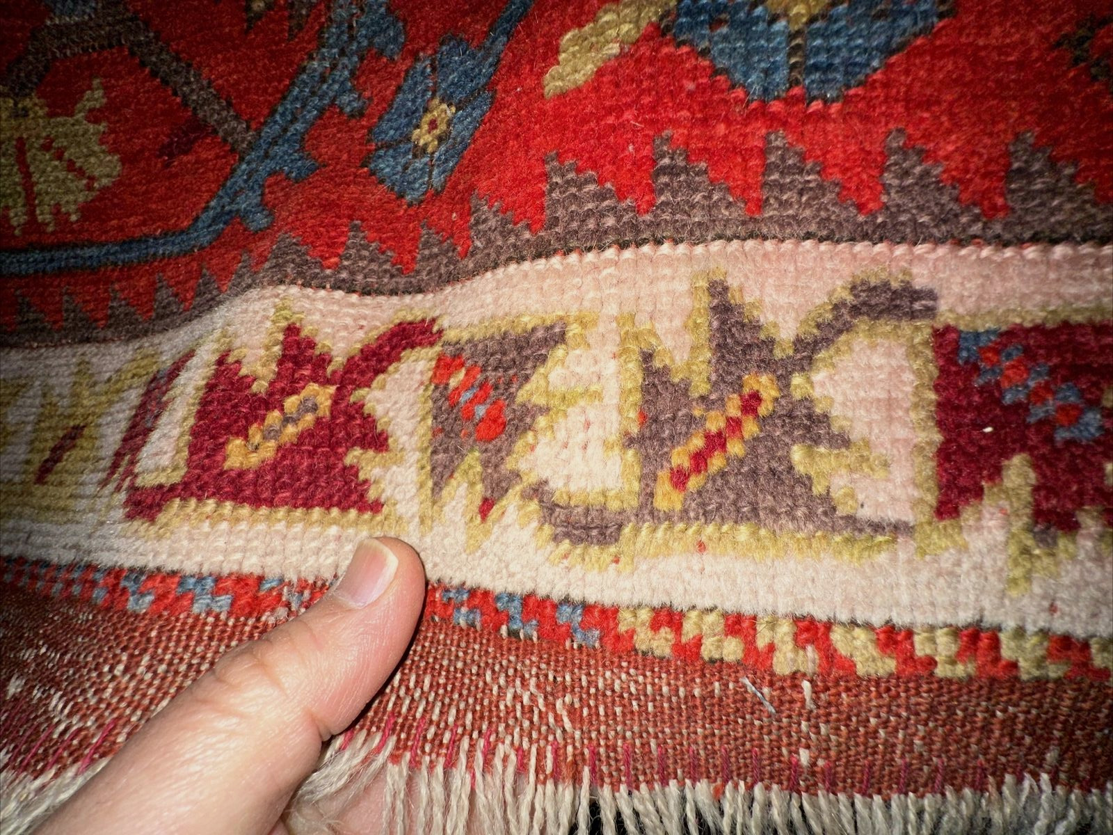 Rare Antique Melas Turkish Village Rug 4x6