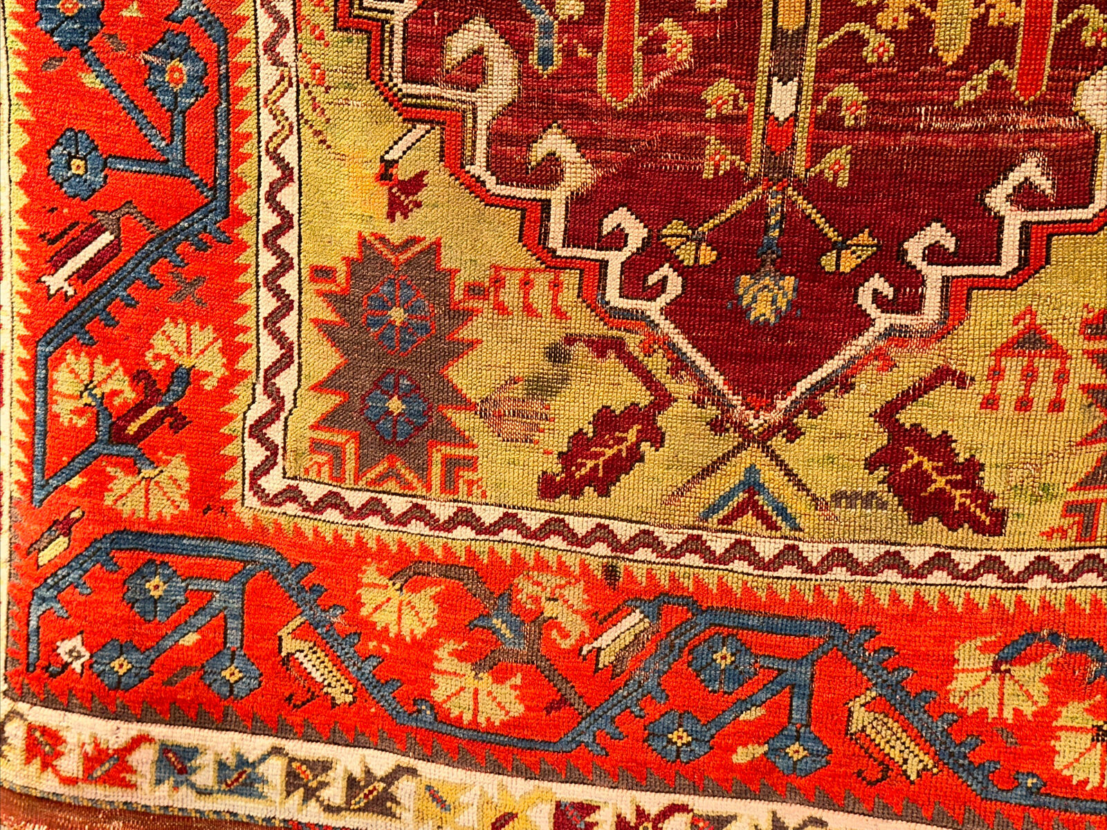 Rare Antique Melas Turkish Village Rug 4x6