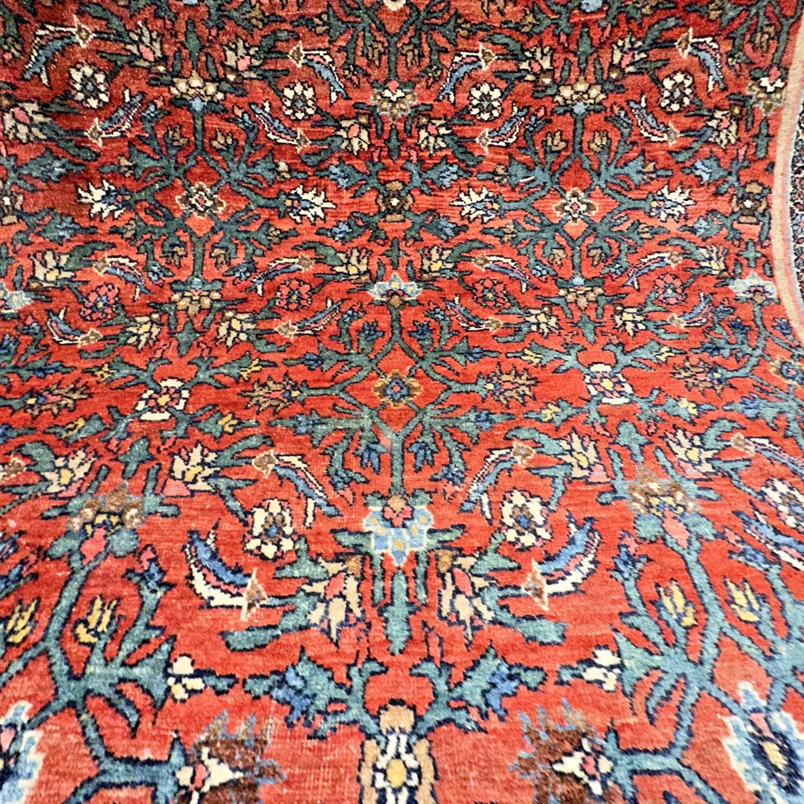 19th Century Antique Bidjar Kurdish Art Rug 5x8