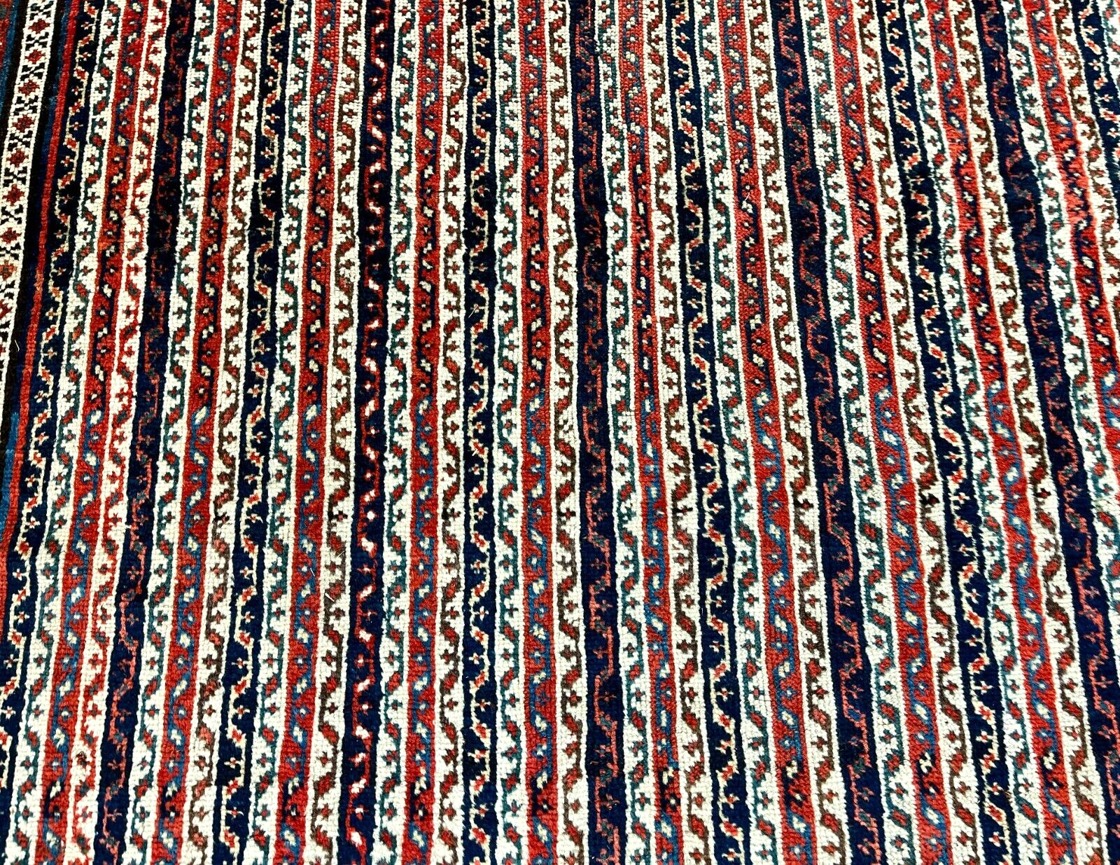 19th Century Striped Khamseh Tribal Oriental Rug