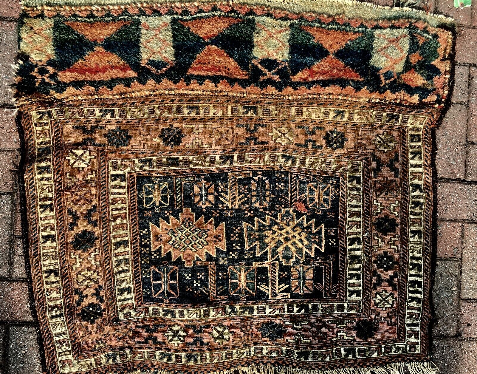 Antique Late 19th Century Sumac Bag Face