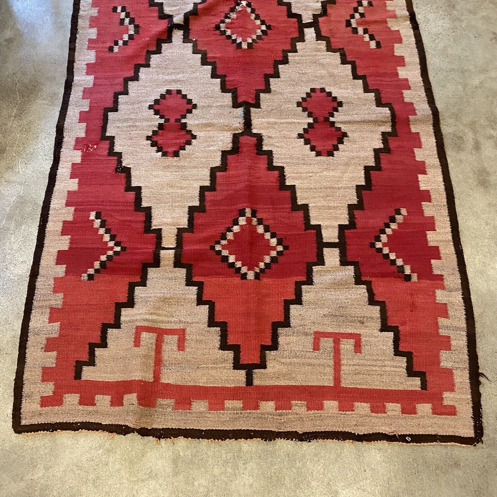 Large Antique Navajo Ganado Rug, 1800s-1900s