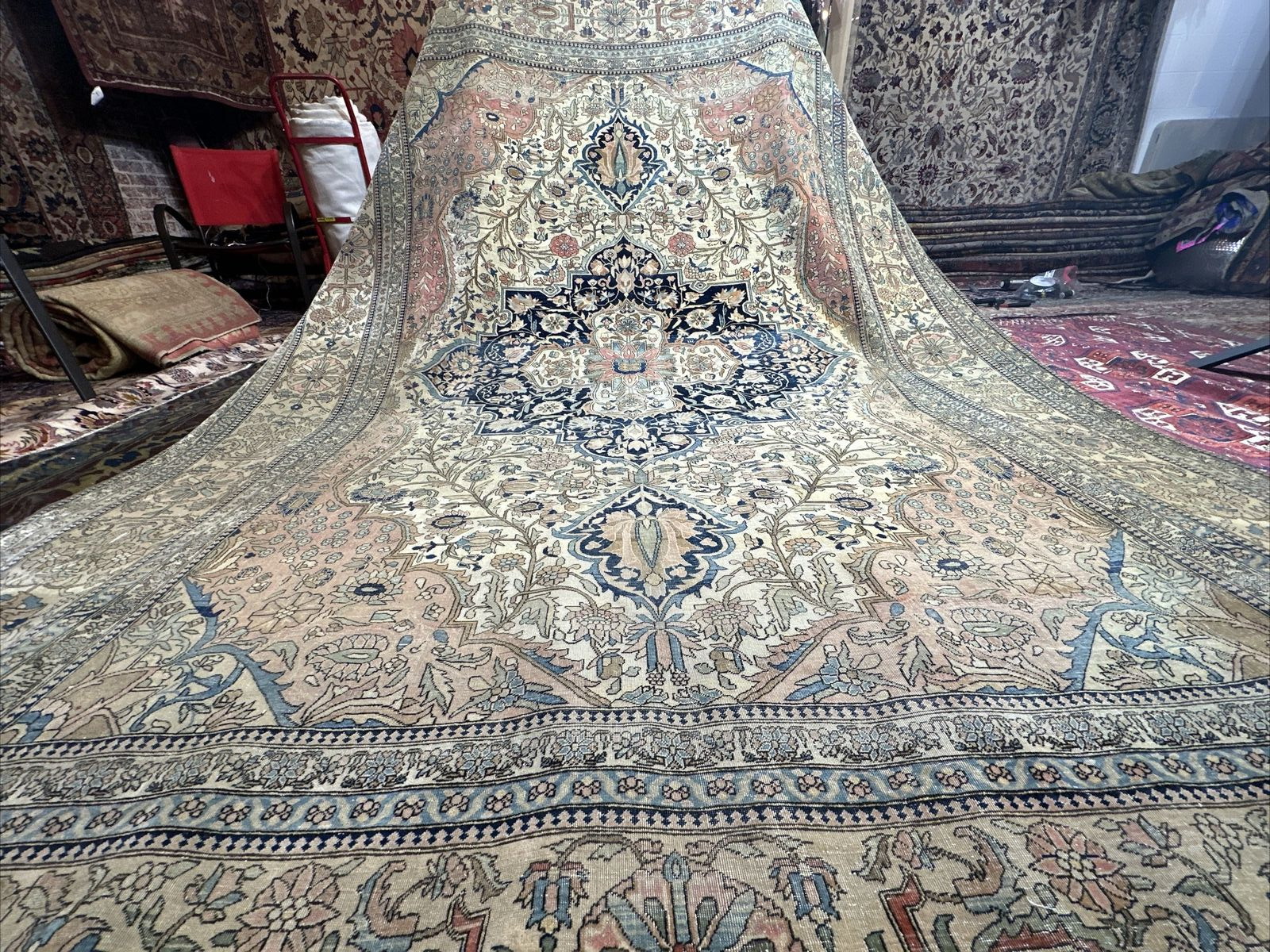 19th Century Mohtashem Kashaan Vintage 7x10 Rug