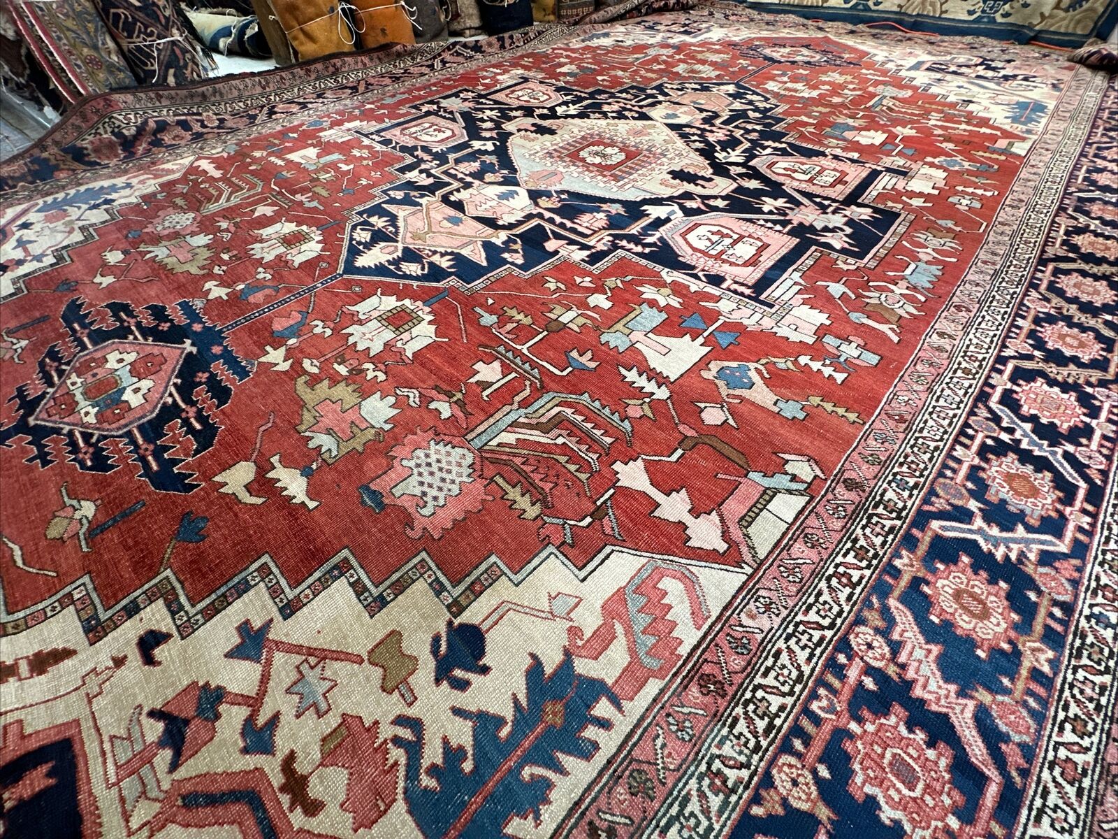 19th Century Serapi Red Art Investment 11x16