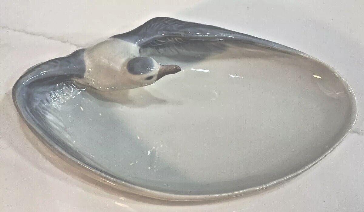 Vintage G. Heubach Seagull Porcelain Tray, 1900s