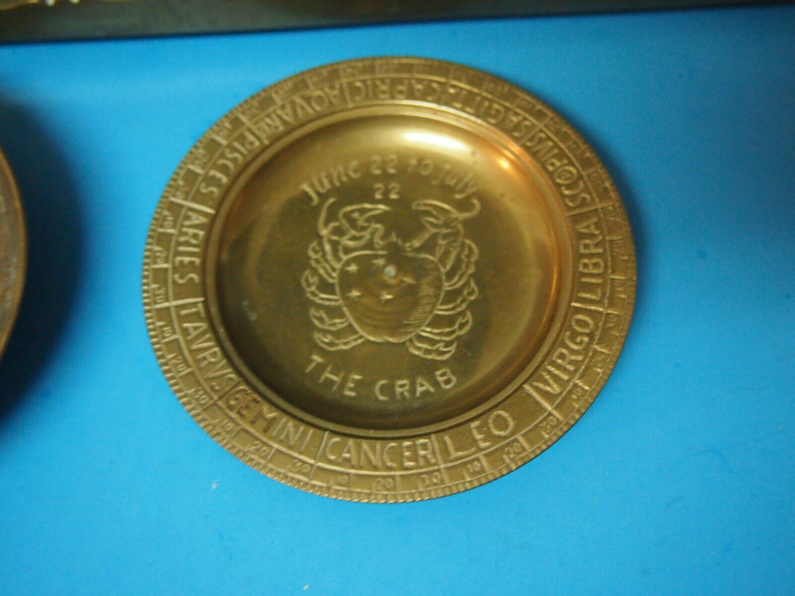 Antique Chinese Brass Tray with Engraved Design