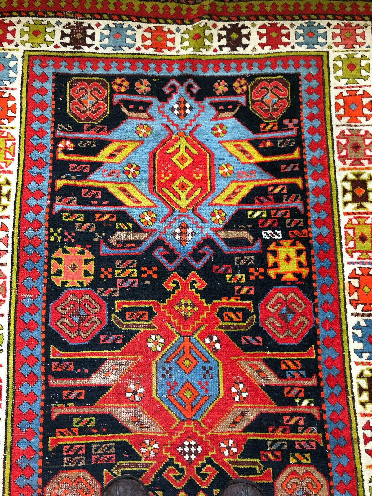 18th Century Caucasian Rug, 100" x 44