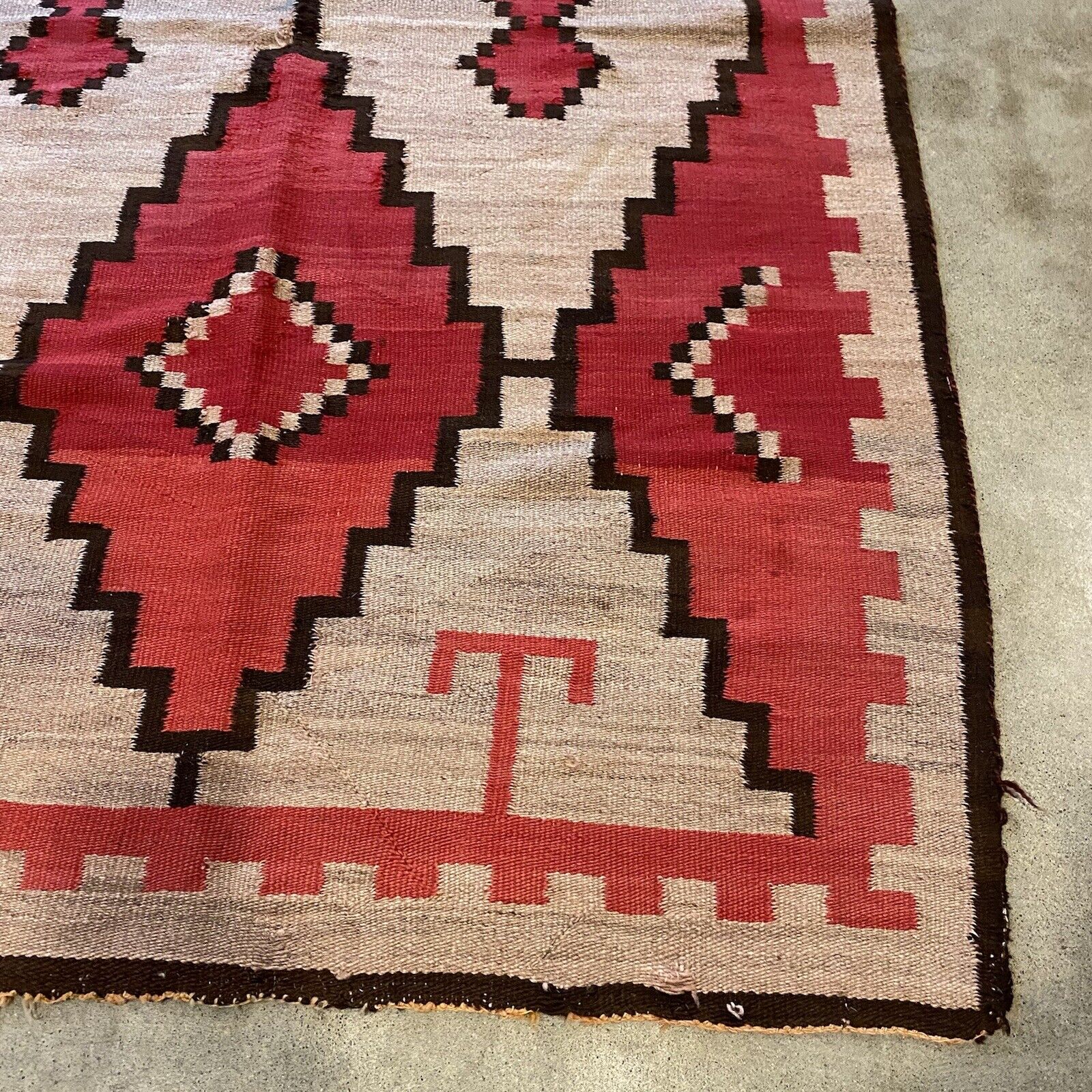 Large Antique Navajo Ganado Rug, 1800s-1900s