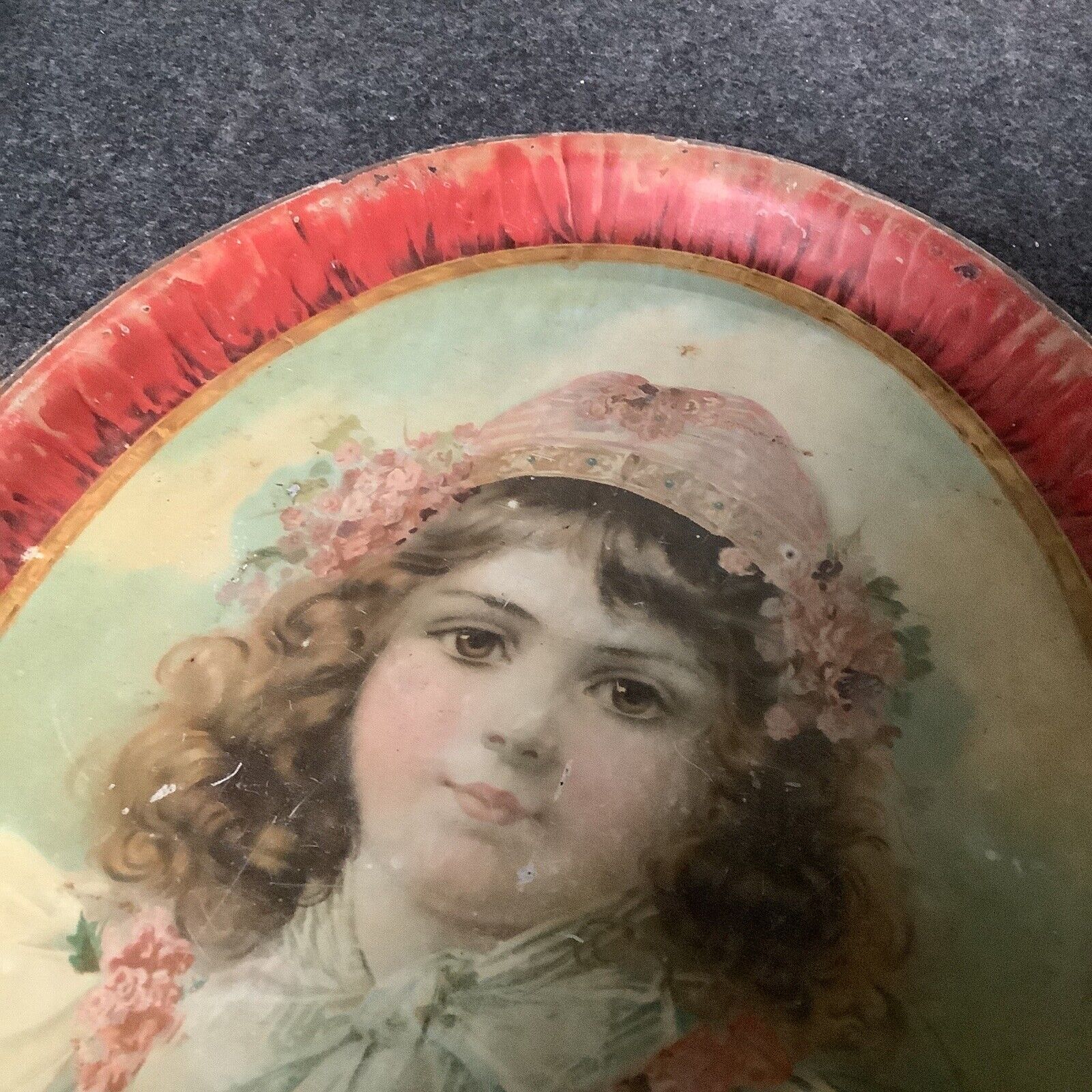 Antique Early 1900s Tin Beer Tray