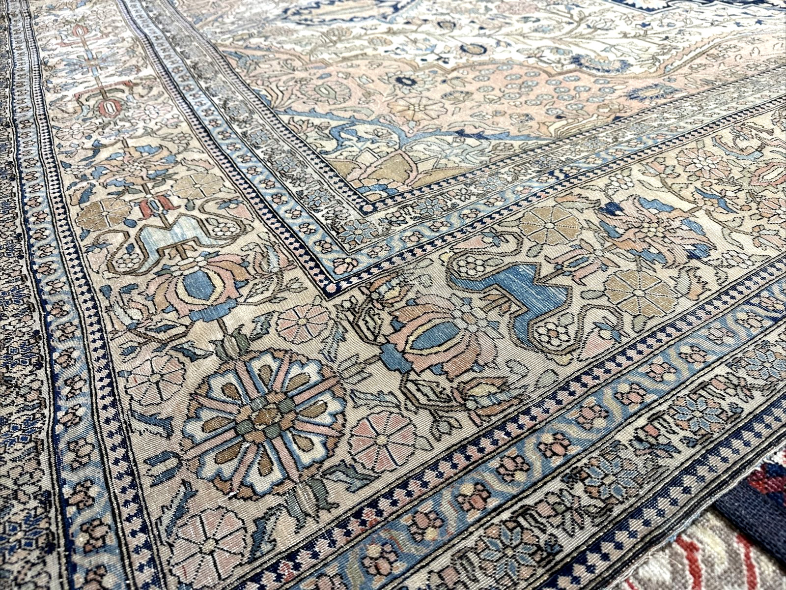 19th Century Mohtashem Kashaan Vintage 7x10 Rug