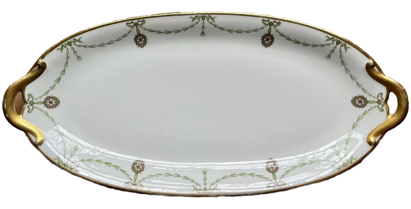 1900s Charles Field Haviland Limoges Handled Tray