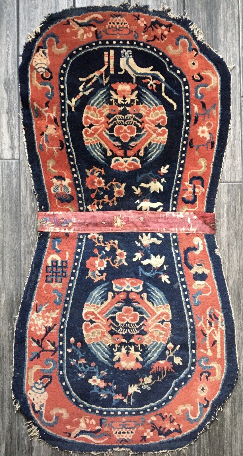 Early 1800s Tibetan Saddle Horse Cover Rug