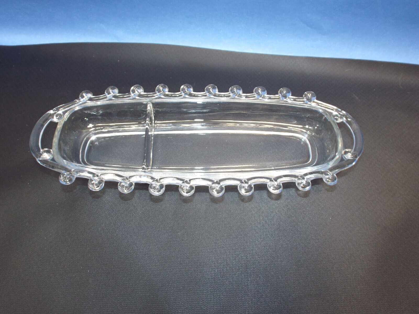 Vaseline Glass Compote Candy Dish Antique Tray