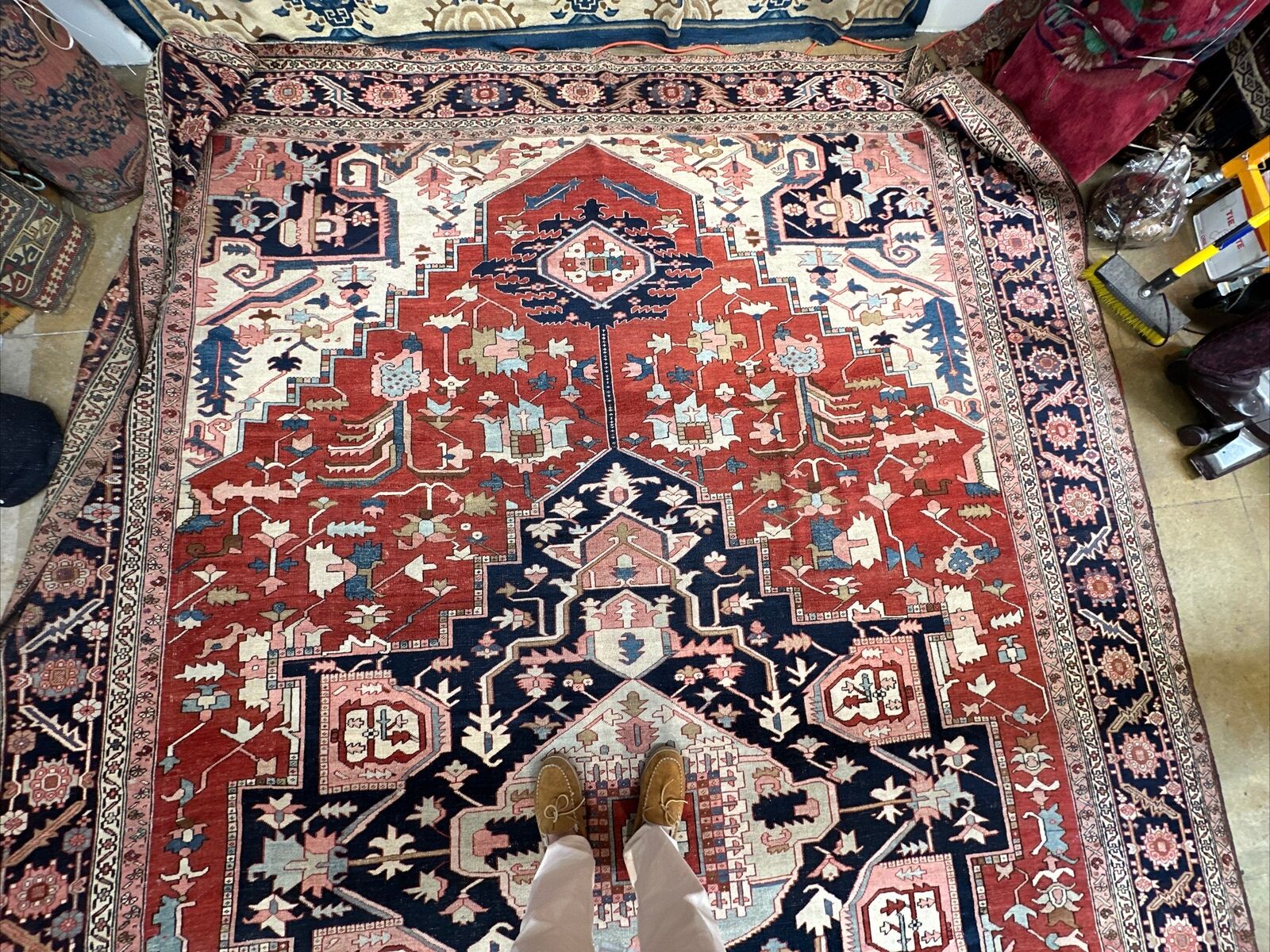 19th Century Serapi Red Art Investment 11x16