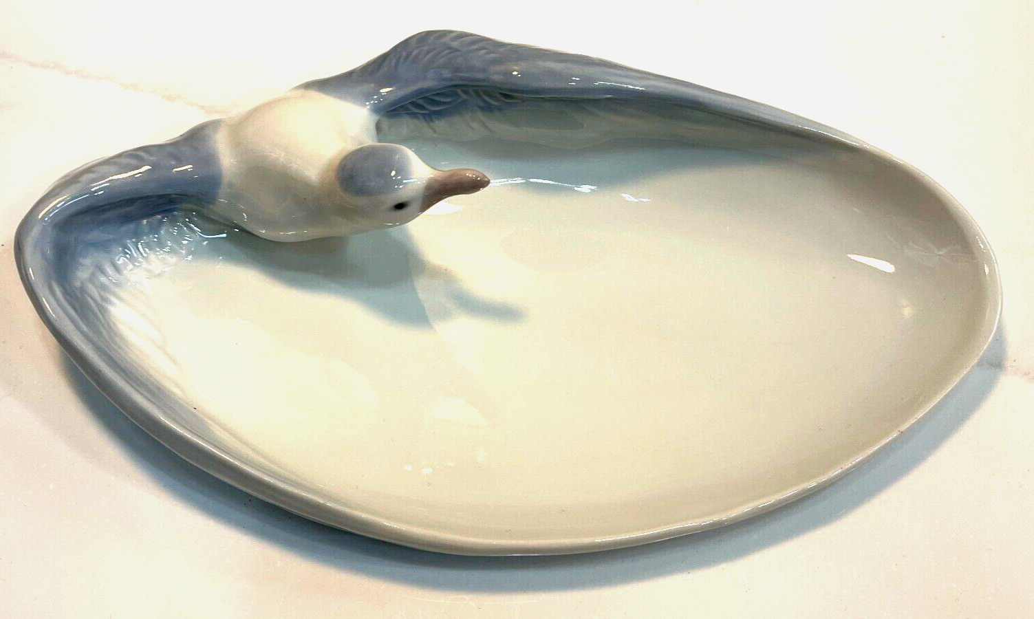 Vintage G. Heubach Seagull Porcelain Tray, 1900s