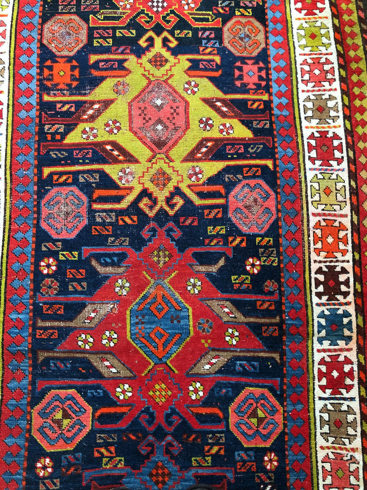 18th Century Caucasian Rug, 100" x 44