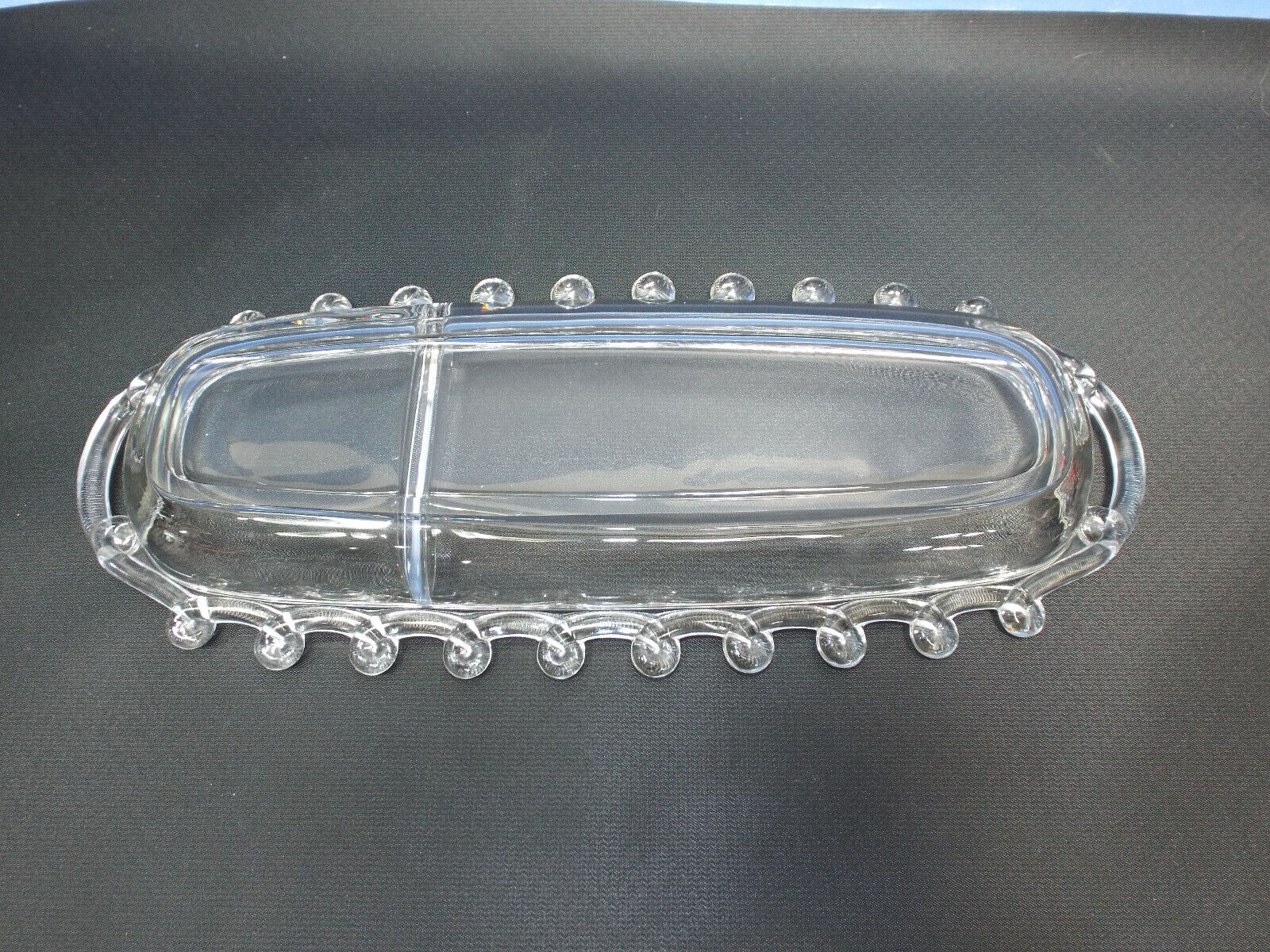 Vaseline Glass Compote Candy Dish Antique Tray