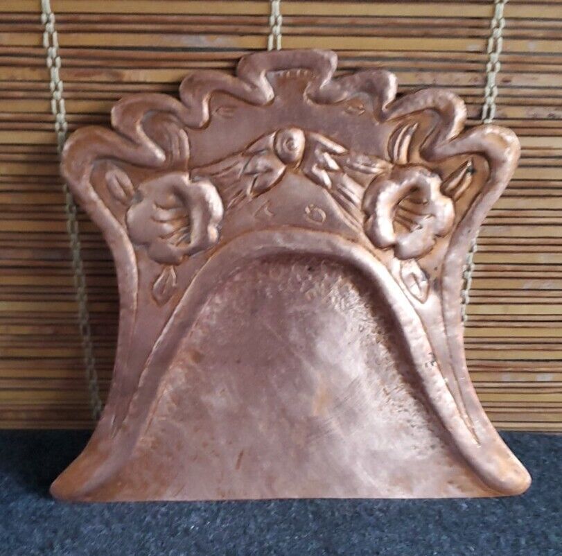 Art Nouveau Hammered Copper Crumb Tray