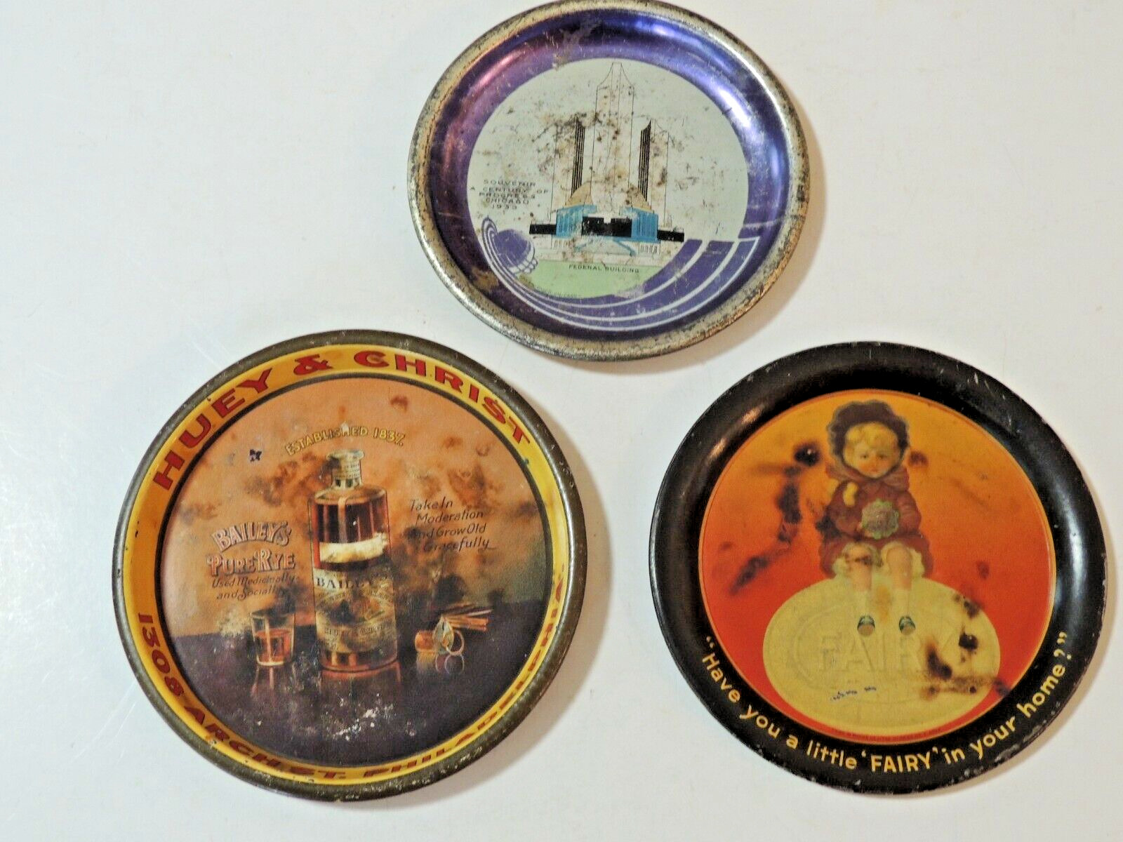 Vintage Fairy Soap and Rye Tip Tray Set