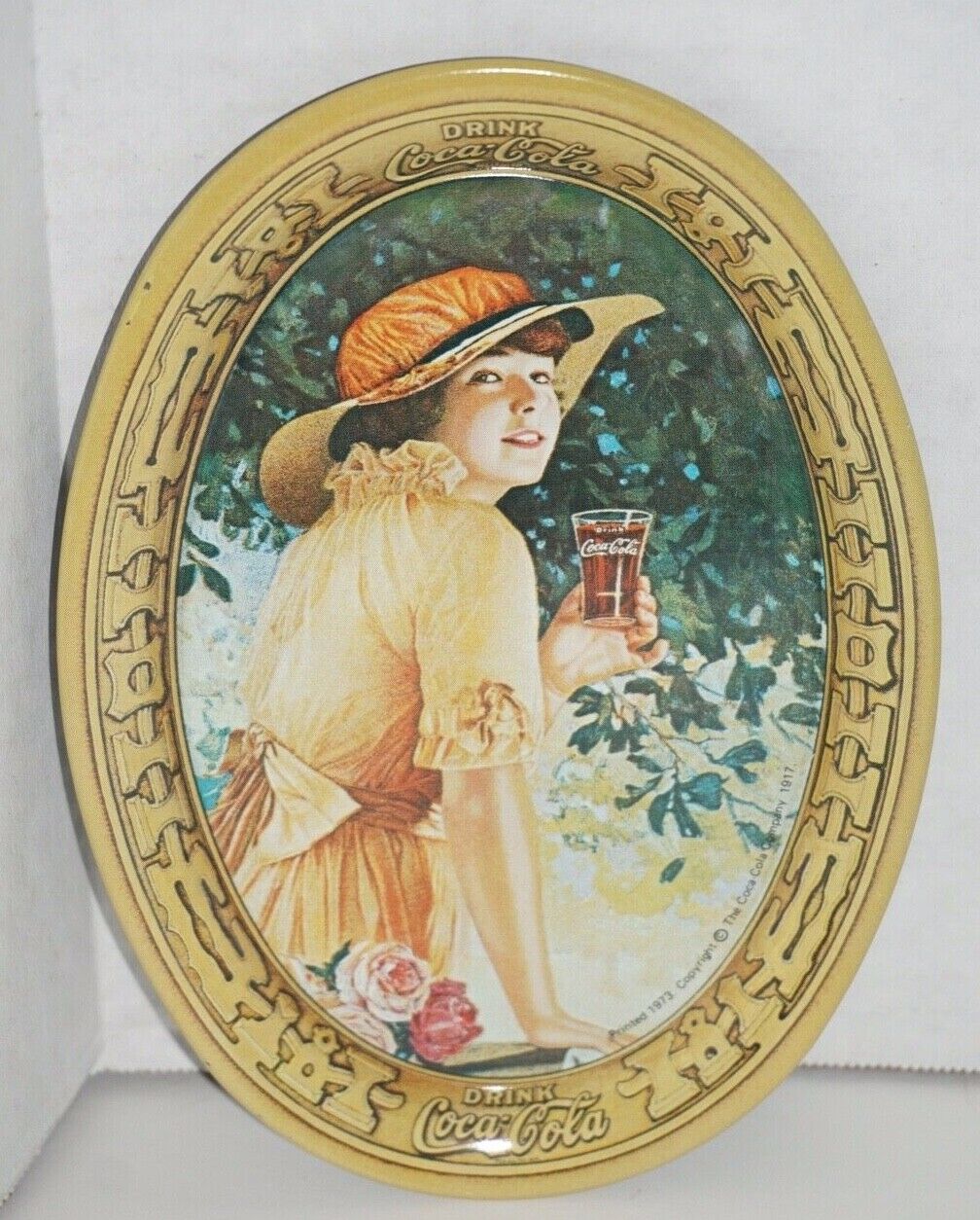 Set of 4 Vintage 1973 Coca-Cola Tin Trays