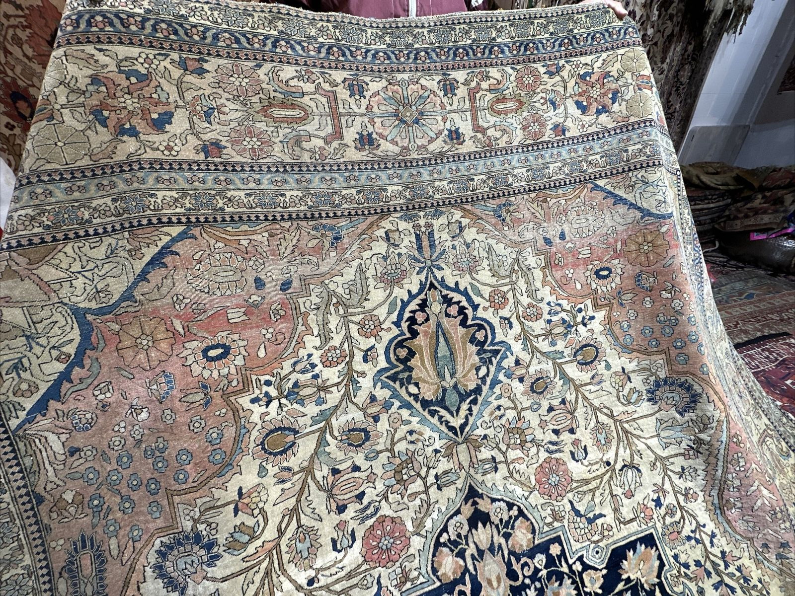 19th Century Mohtashem Kashaan Vintage 7x10 Rug