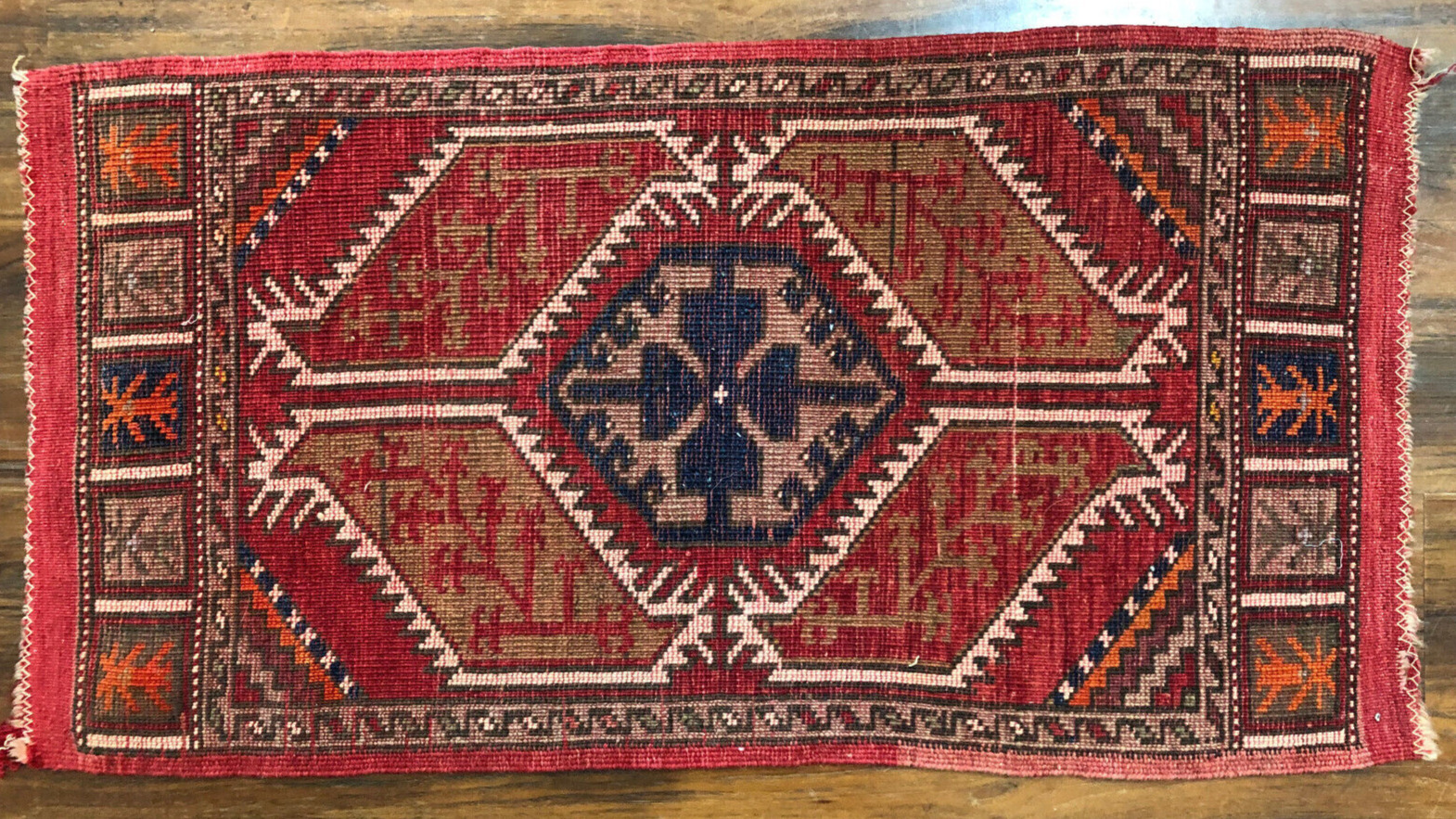 Vintage 1800s Middle Eastern Camel Hair Mat