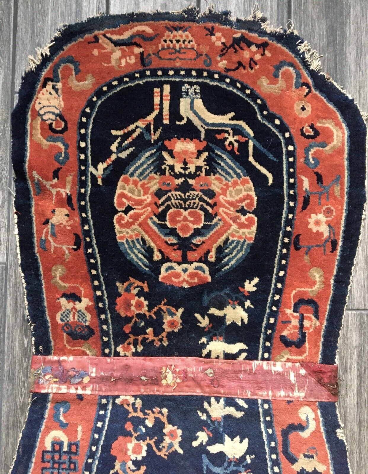 Early 1800s Tibetan Saddle Horse Cover Rug