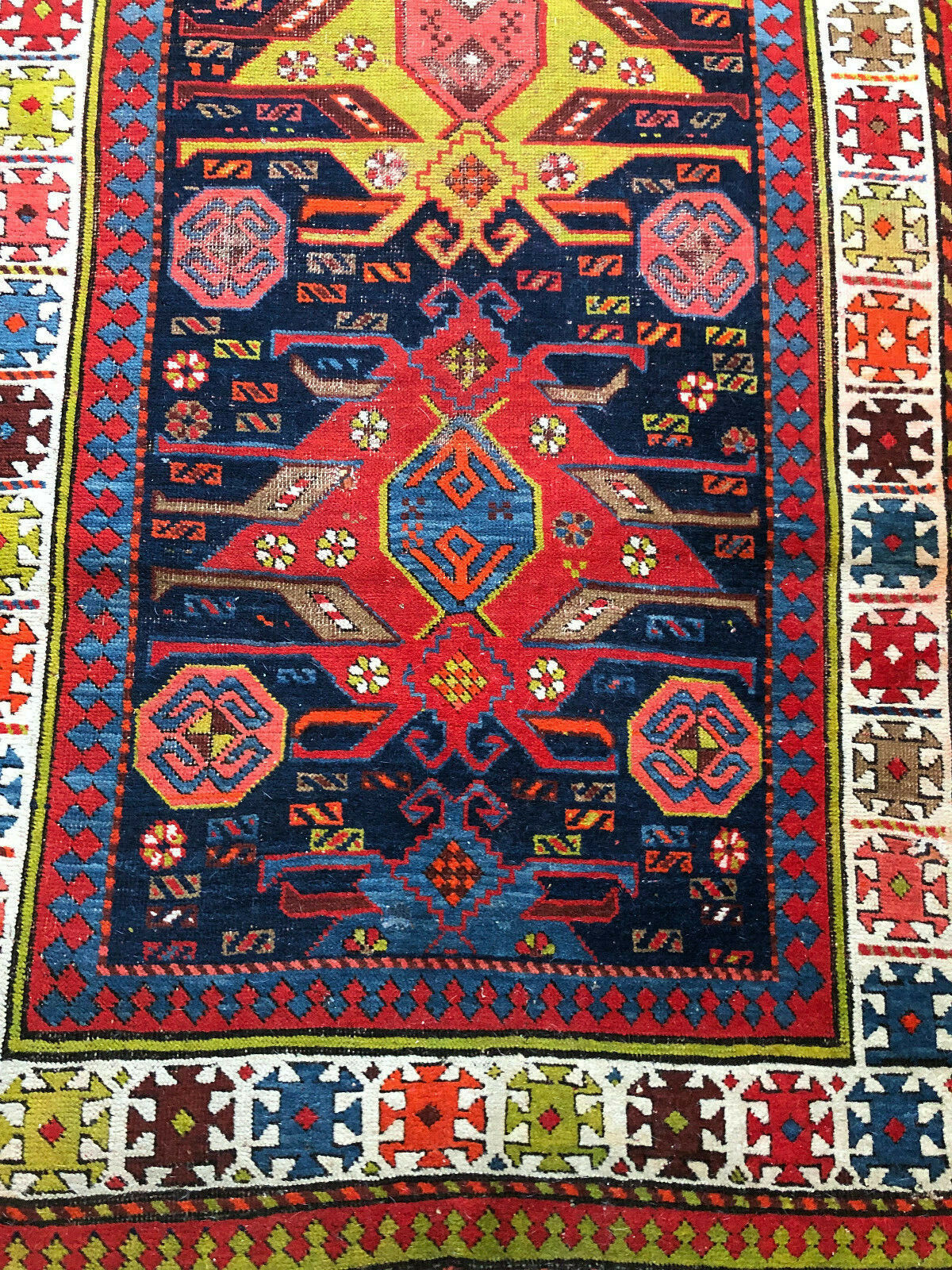 18th Century Caucasian Rug, 100" x 44