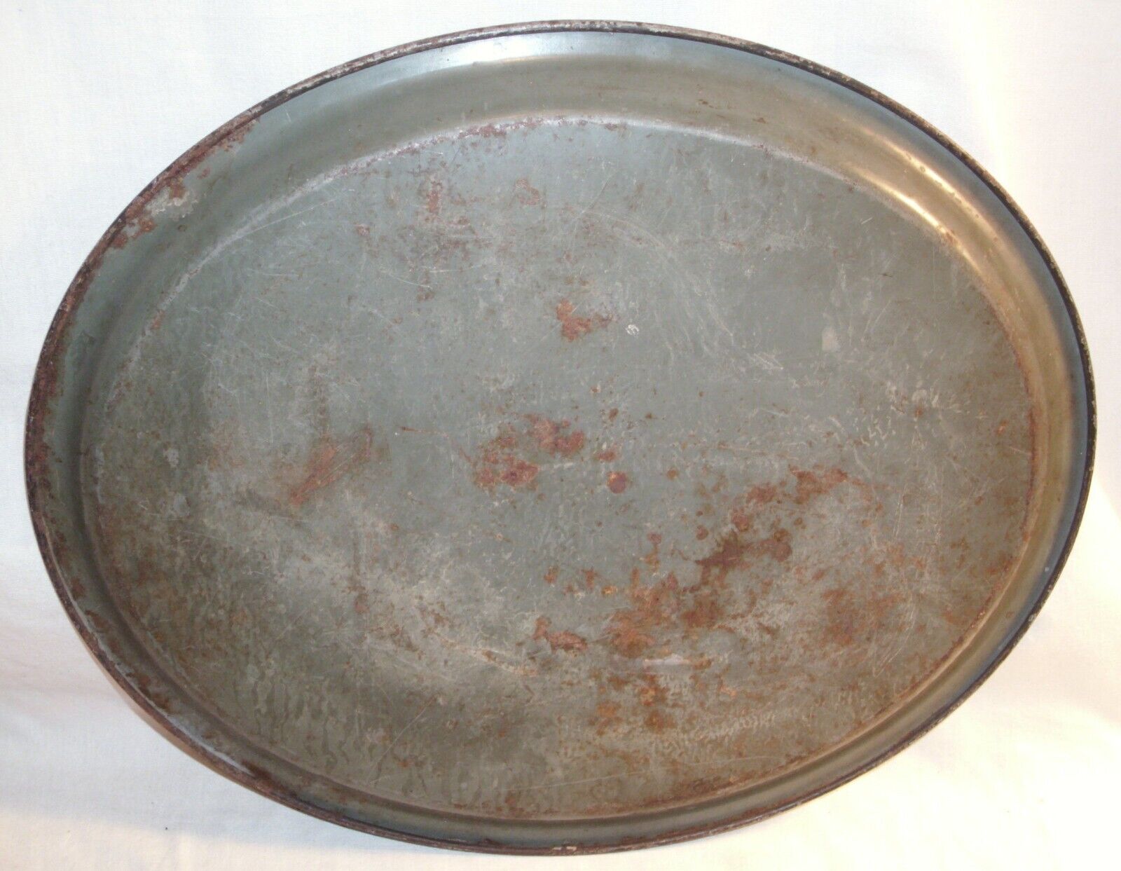 Victorian Tea Party Metal Oval Tray 1900s