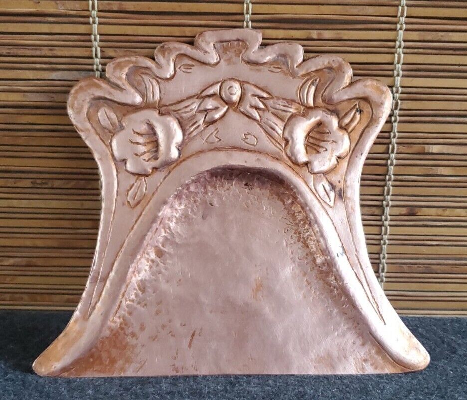 Art Nouveau Hammered Copper Crumb Tray