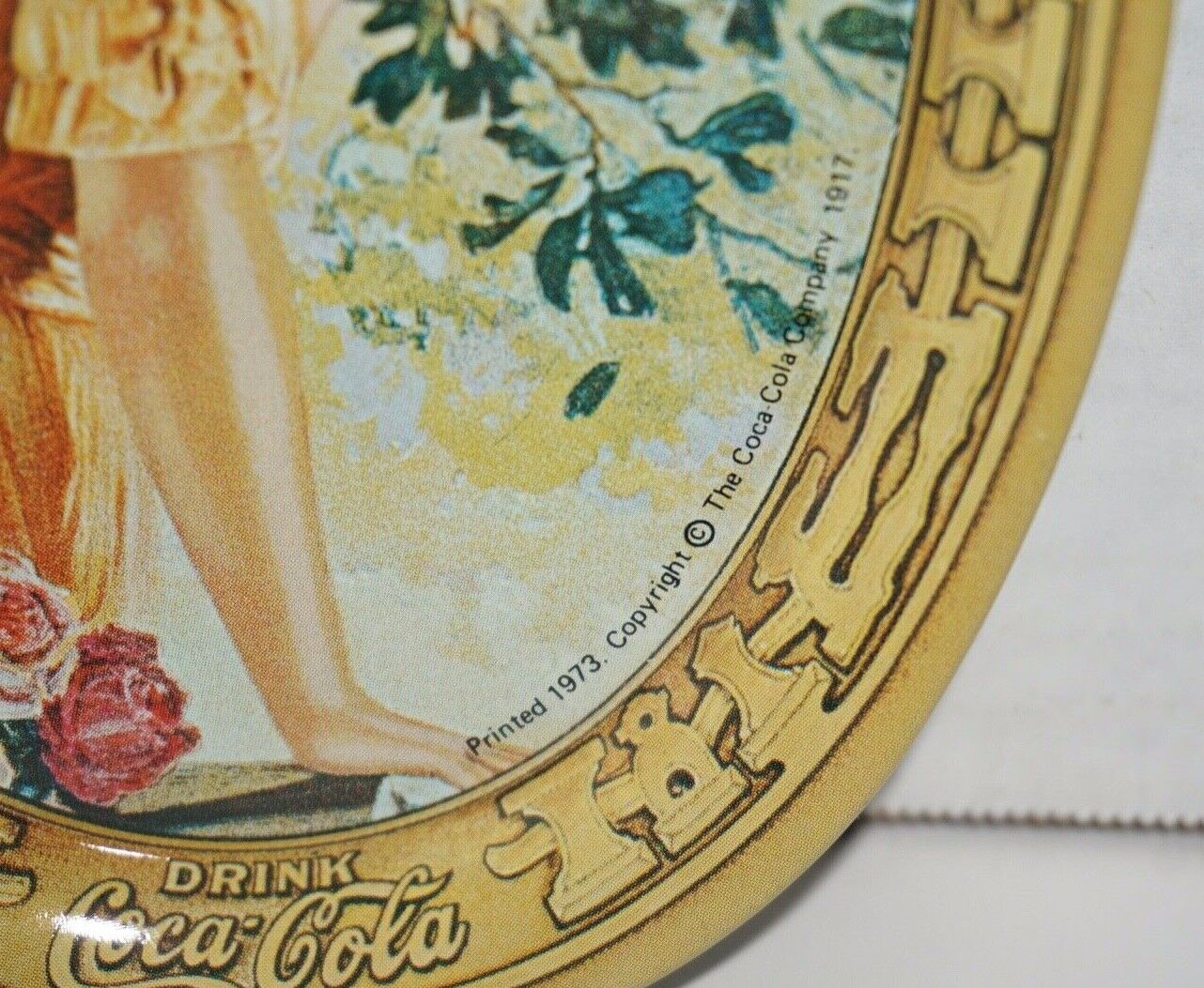 Set of 4 Vintage 1973 Coca-Cola Tin Trays