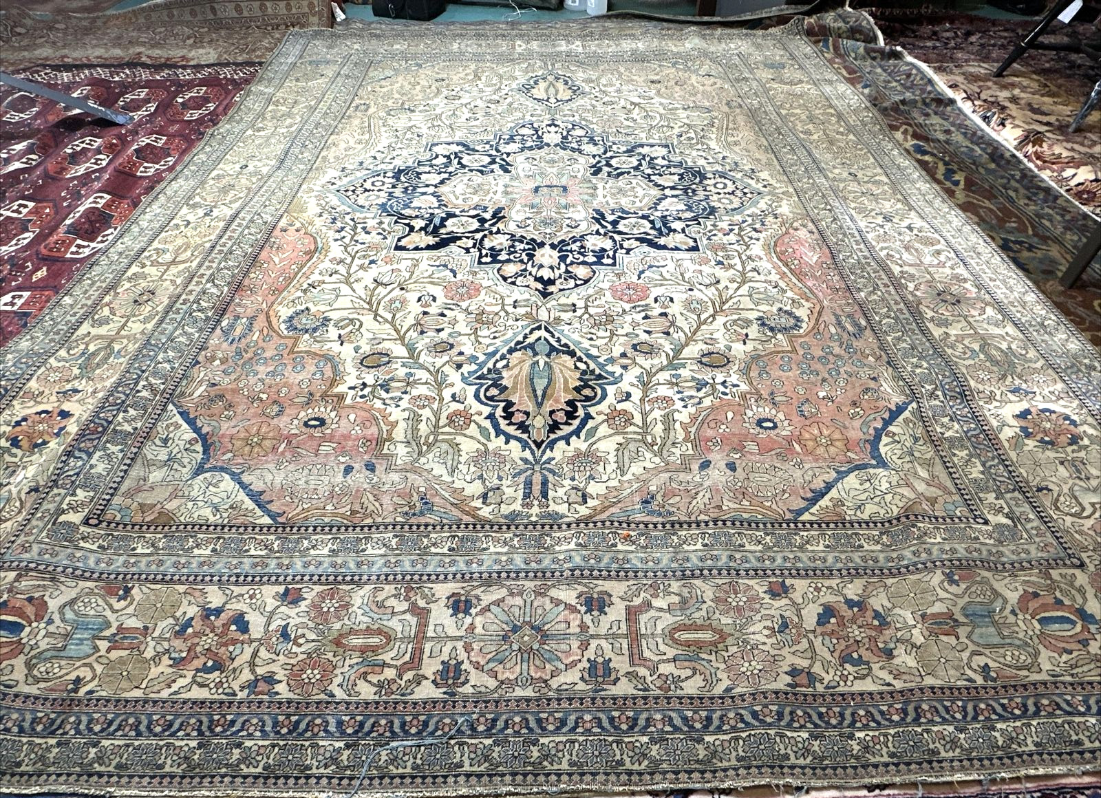 19th Century Mohtashem Kashaan Vintage 7x10 Rug
